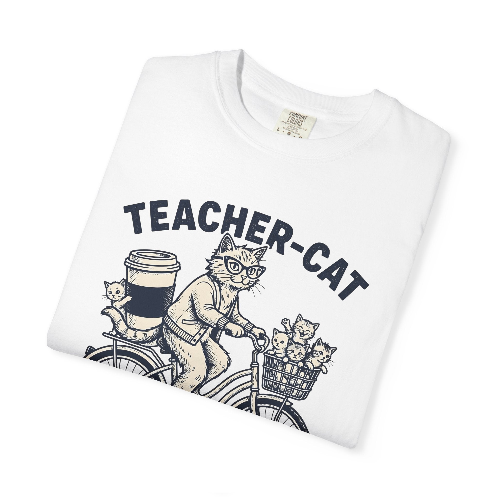 Feline Cycle Shirt Teacher Wildlife Gift Women Rustic Tee Cat Cycle T-Shirt Educator Enthusiast Country Tshirt Animal Graphic Doodle