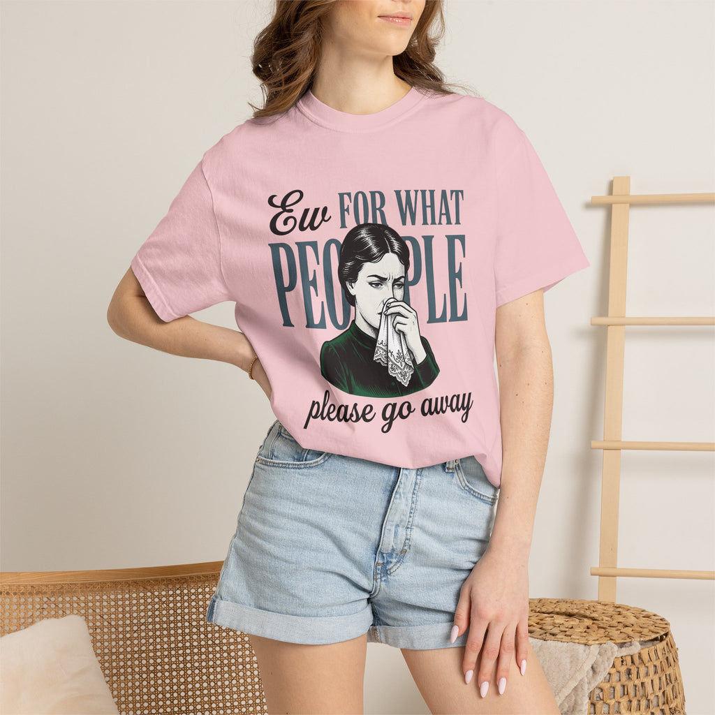 Vintage Female Drawing Shirt Sarcasm Quiet Gift Women Snarky Tee Illustration T-Shirt Sass Fan Sarcastic Tshirt Silent Graphic Old School