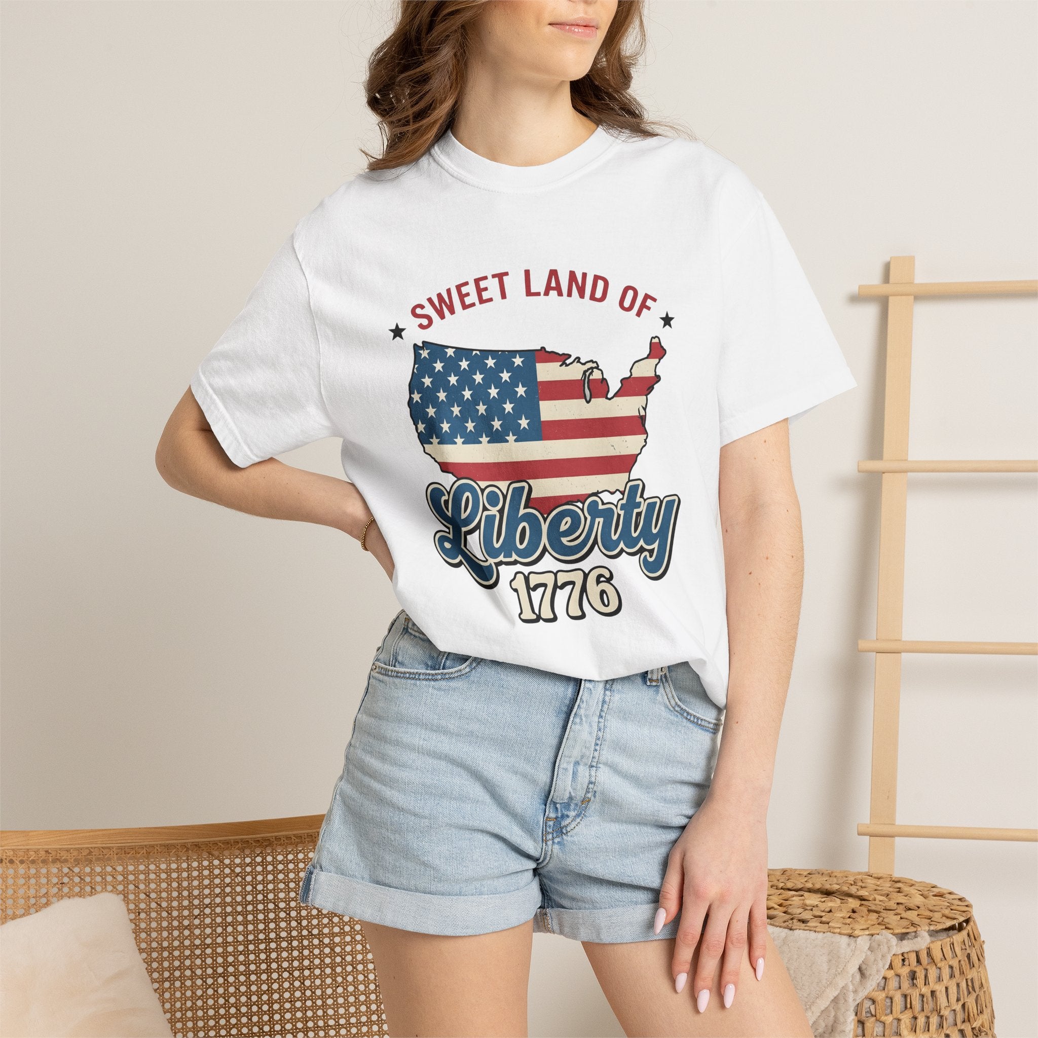 Usa Flag Map Shirt 4th Of July Patriotic Gift Women Distressed Tee American Map T-Shirt Independence Day Enthusiast Retro Tshirt American