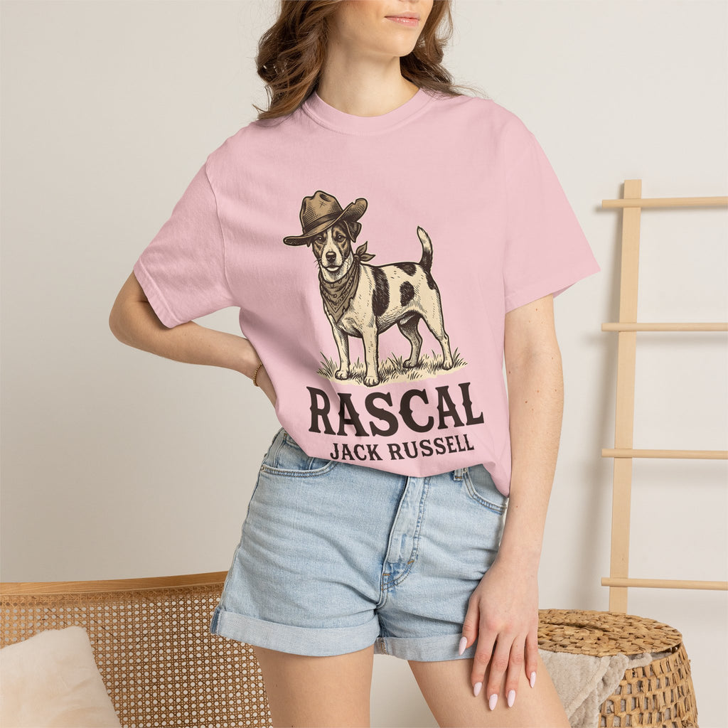 Jack Russell Shirt Dog Rodeo Gift Women Antique Tee Terrier T-Shirt Dog Fan Vintage Tshirt Cowboy Graphic Line Art Stetson Hat Tshirt