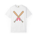Baseball Bats Shirt Sports Ballgame Gift Women Hand Drawn Tee Baseball Bat T-Shirt Athlete Fan Baseball Tee Illustration Graphic Softball