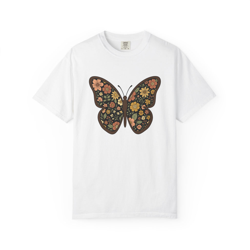 Butterfly Bloom Shirt Boho Chic Wildlife Gift Women Tribal Tee Butterfly T-Shirt Bohemian Fan Tribal Tshirt Wildlife Graphic Shabby Chic