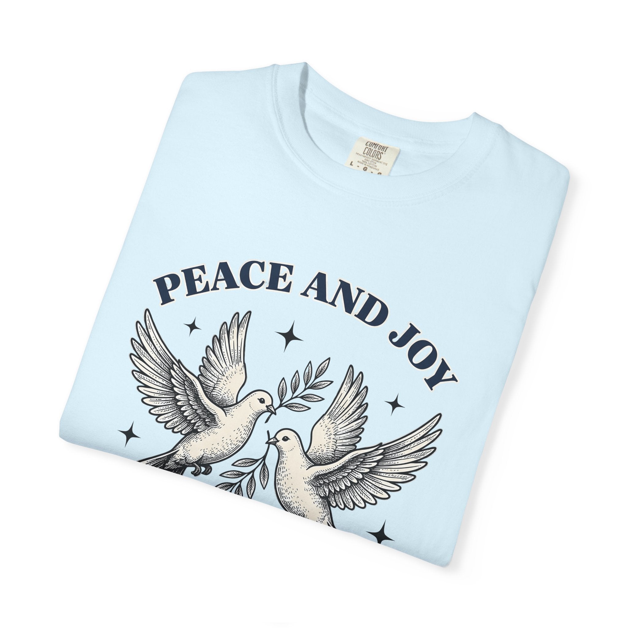 Dove Pair Shirt Christmas Peace Gift Women Vintage Tee Pigeon T-Shirt Xmas Fan Retro Tshirt Harmony Graphic Hand Drawn Olive Branch Tshirt