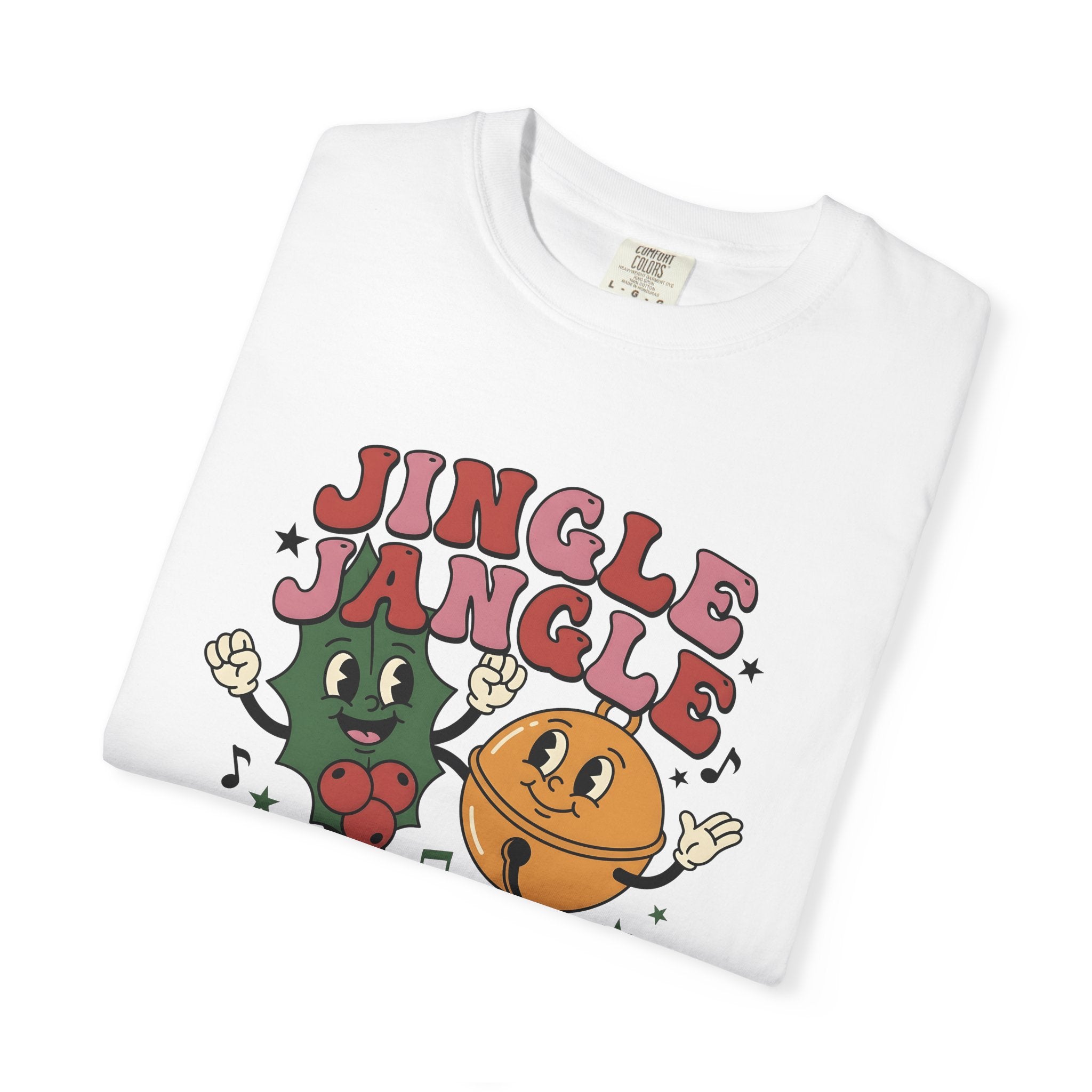 Holly Jingle Bell Shirt Christmas Event Gift Women Caricature Tee Jingle Bell T-Shirt Christmas Fan Cartoon Tshirt Party Graphic Classic
