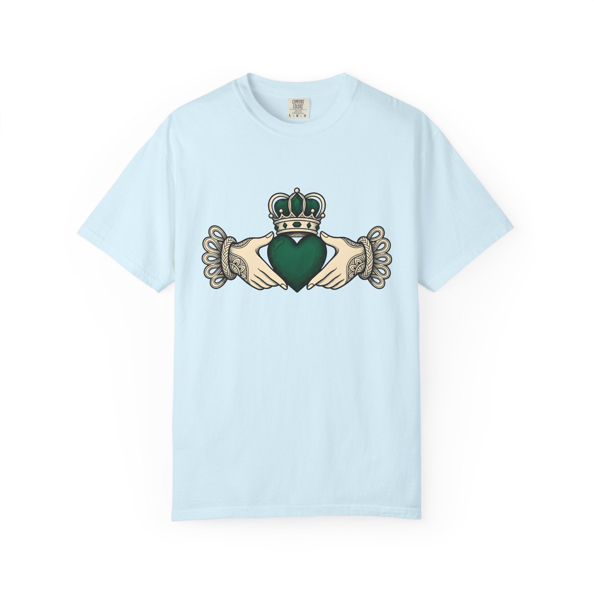 Claddagh Ring Shirt St Patrick's Day Celtic Gift Women Classic Tee Claddagh T-Shirt Irish Fan Claddagh Tshirt Celtic Graphic Retro Tiara
