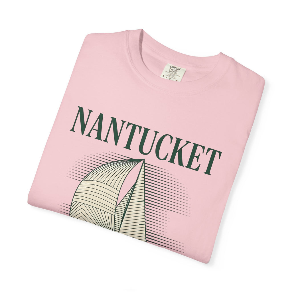Sailing Boat Shirt Sailing Shoreline Gift Women Seascape Tee Sailboat T-Shirt Sailor Fan Sail Art Tshirt Coast Graphic Old-Fashioned Striped