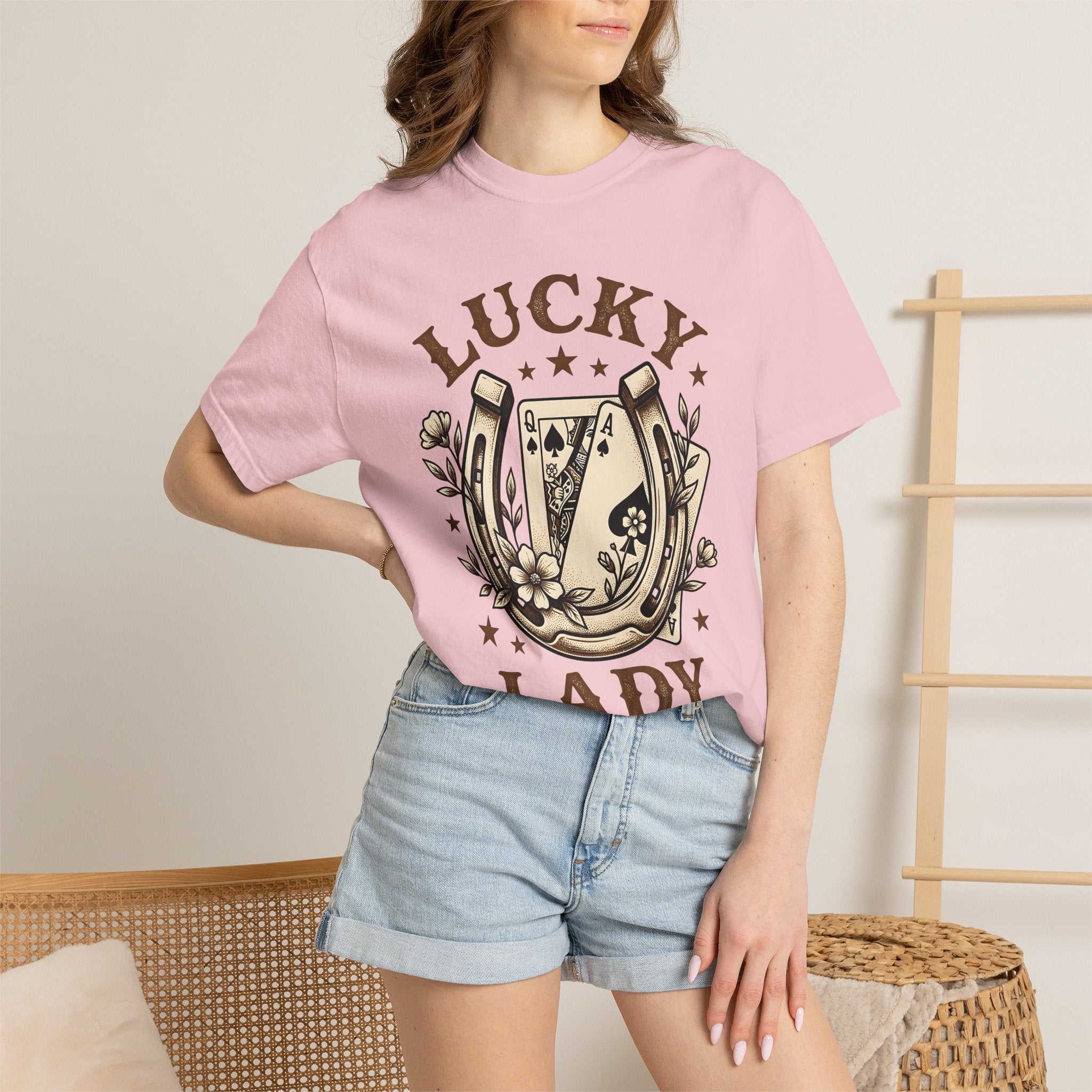 Horseshoe Poker Cards Shirt Cowgirl Betting Gift Women Sketch Tee Playing Cards T-Shirt Rodeo Fan Hand Drawn Tshirt Wagering Graphic Cartoon