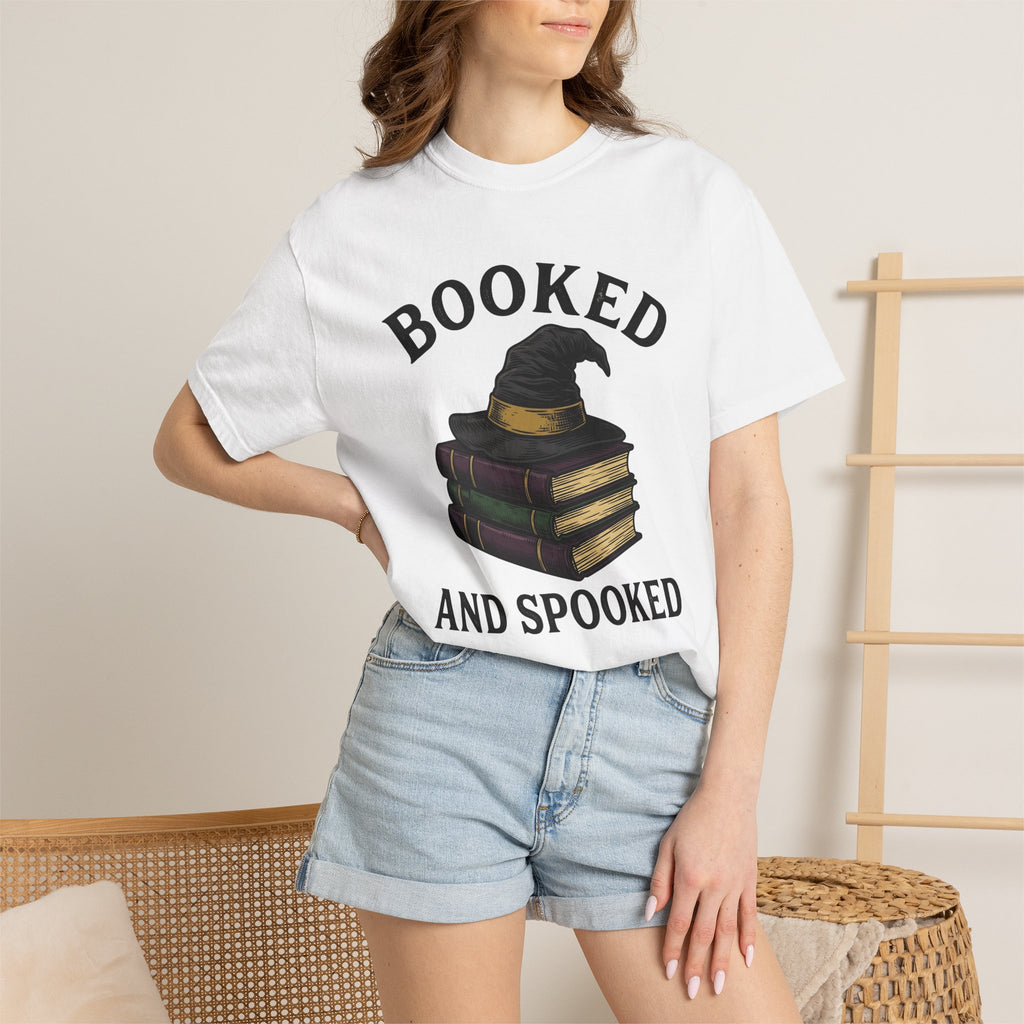 Witch Hat Tomes Shirt Halloween Texts Gift Women Classic Tee Spellbook T-Shirt Horror Fan Grimoire Tshirt Literature Graphic Cartoon