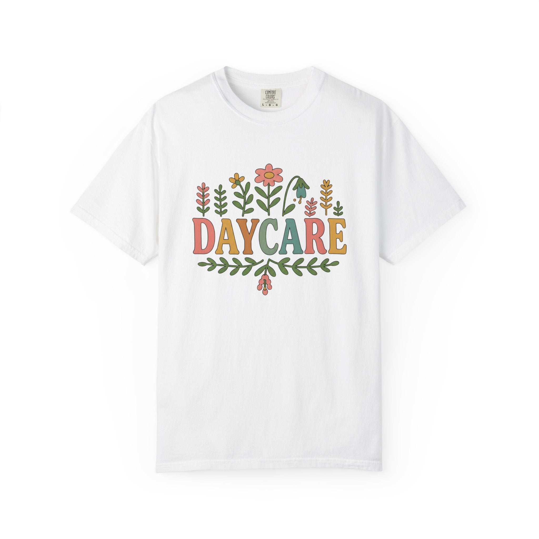 Floral Nursery Shirt Daycare Mentor Gift Women Vintage Tee Garden T-Shirt Childcare Fan Retro Tshirt Coaching Graphic Outline Field Flowers