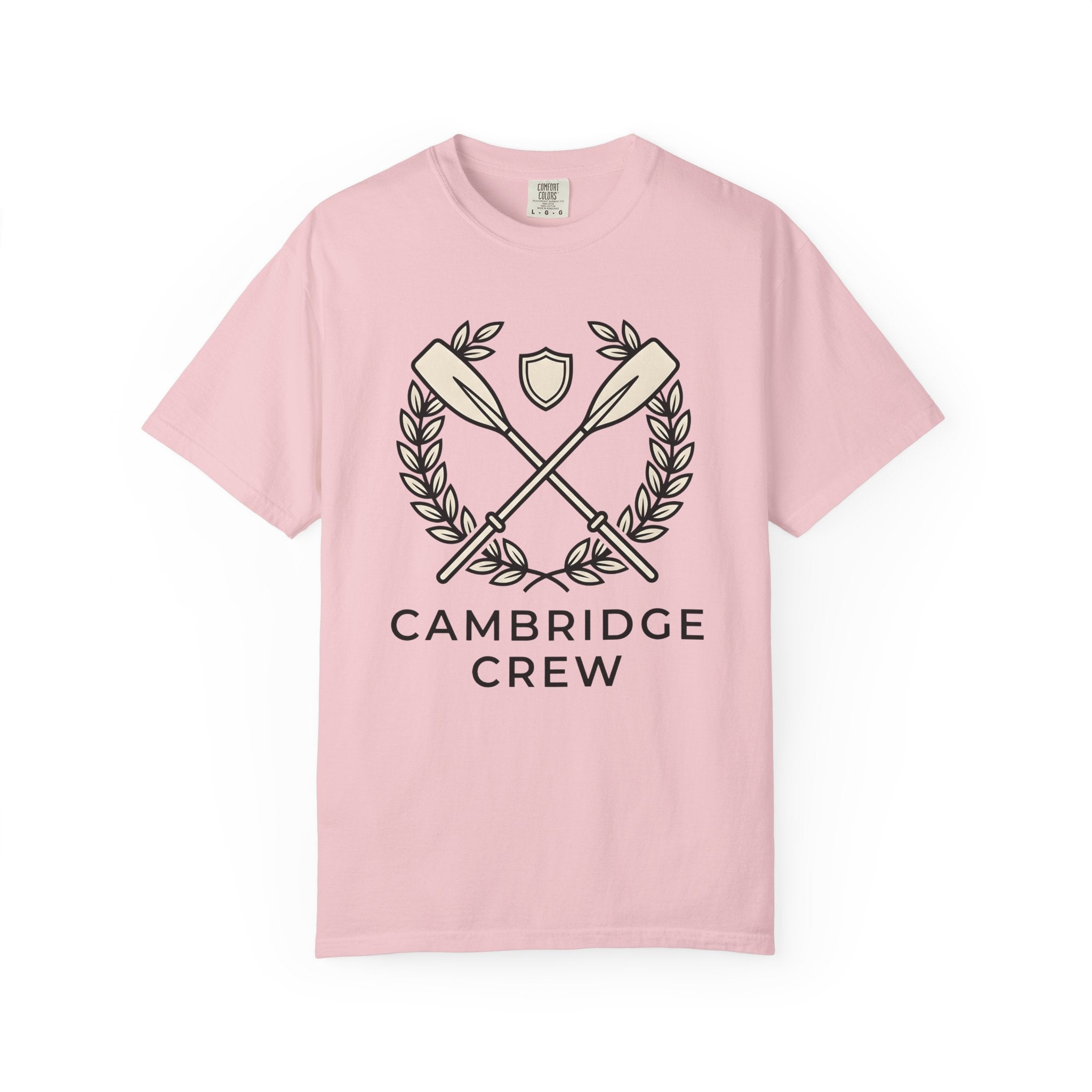 Crossed Paddles Shirt Rowing Squad Gift Women Line Art Tee Oars T-Shirt Rower Enthusiast Illustration Graphic Hand Drawn Wreath Circle