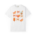 Peach Fruit Graphic Shirt Desserts Summer Gift Women Watercolor Tee Peach T-Shirt Pastry Fan Watercolour Tshirt Vacation Graphic Hand Drawn