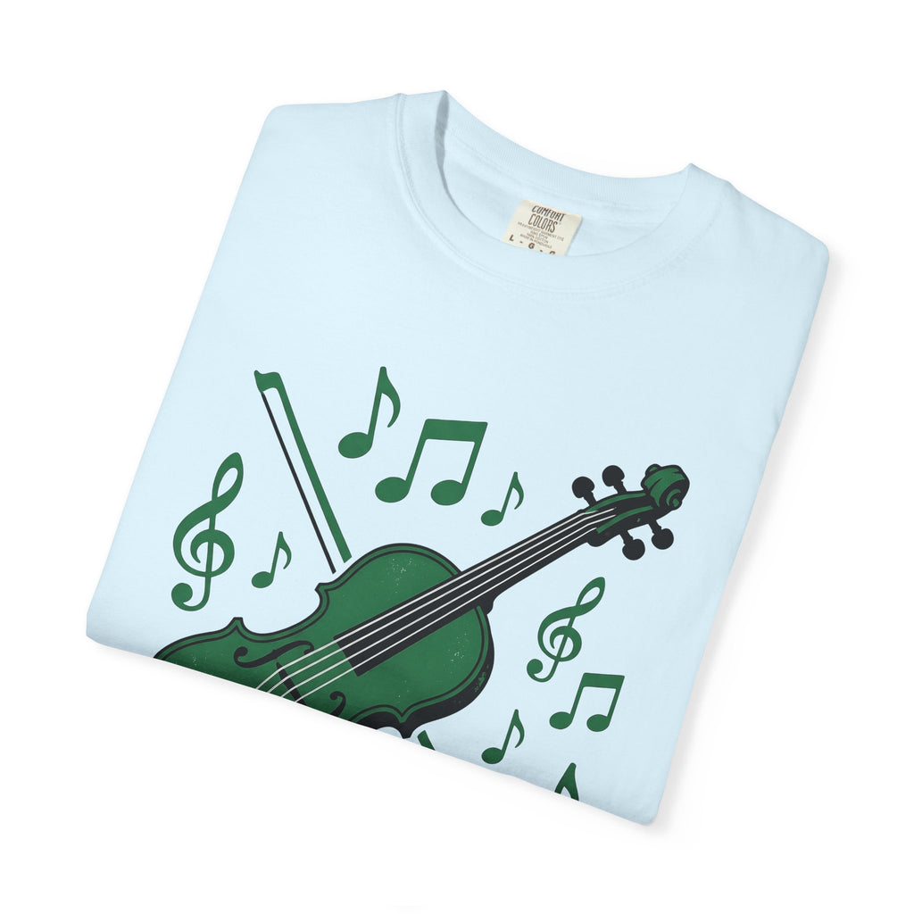 Green Fiddle Shirt St Patricks Day Song Gift Women Graphic Design Tee Violin T-Shirt Irish Fan Graphic Design Tshirt Melody Graphic Vintage