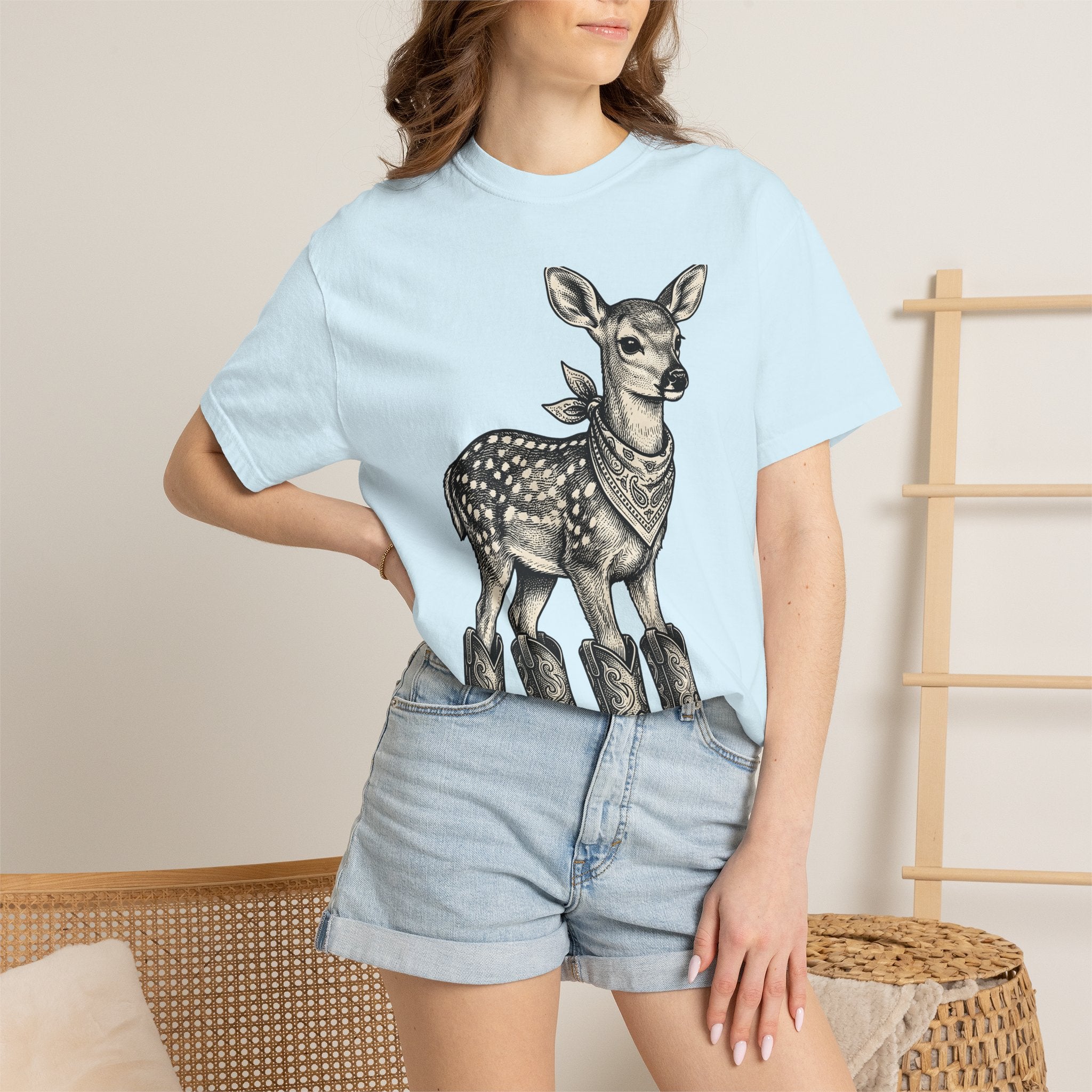 Doe Cowboy Boots Shirt Cowgirl Prairie Gift Women Old School Tee Cowboy Boot T-Shirt Cowgirl Fan Rodeo Tshirt Plains Graphic Cartoon