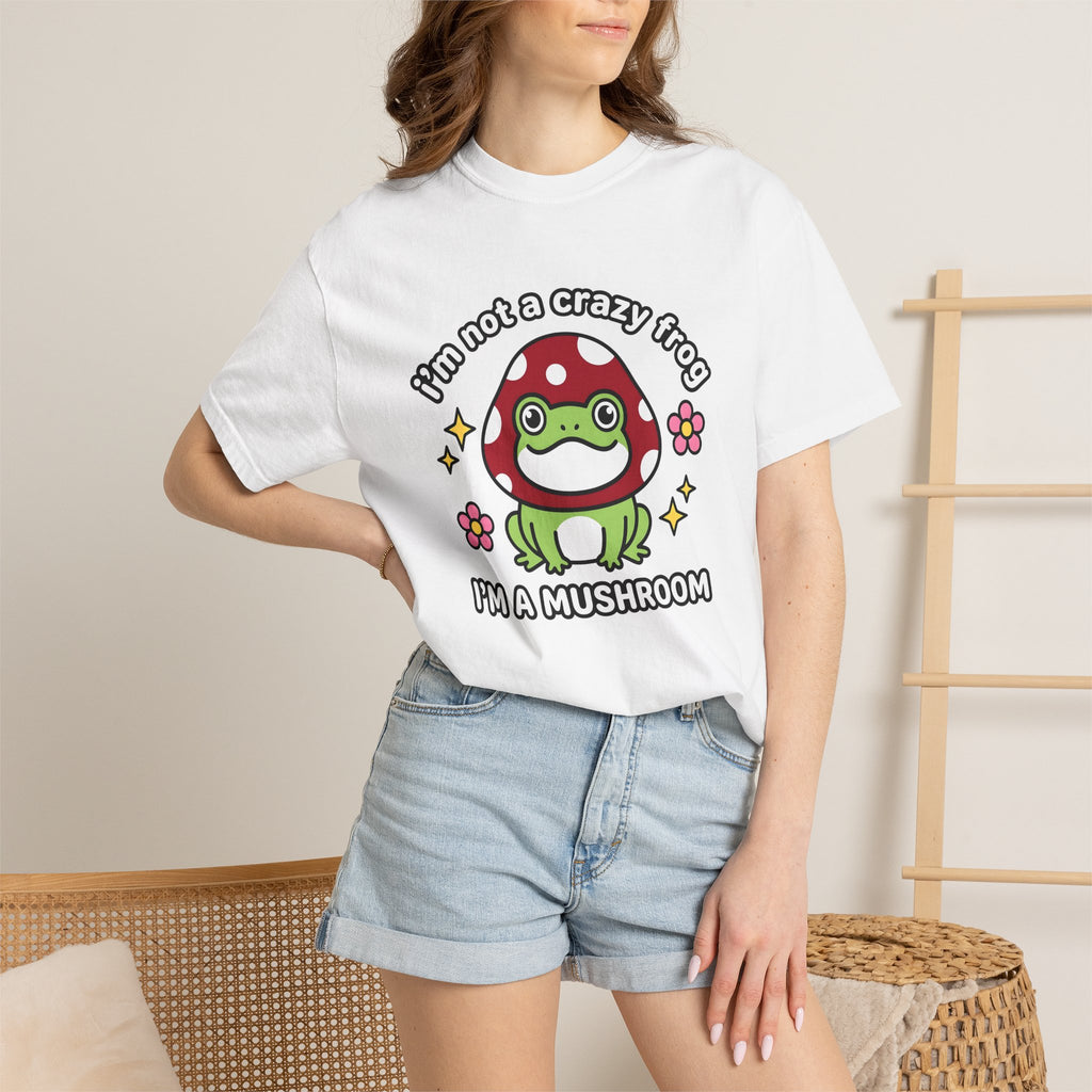 Amphibian Mushroom Shirt Funny Critter Gift Women Playful Tee Fungus T-Shirt Humor Fan Cartoon Tshirt Creature Graphic Illustrated Buds