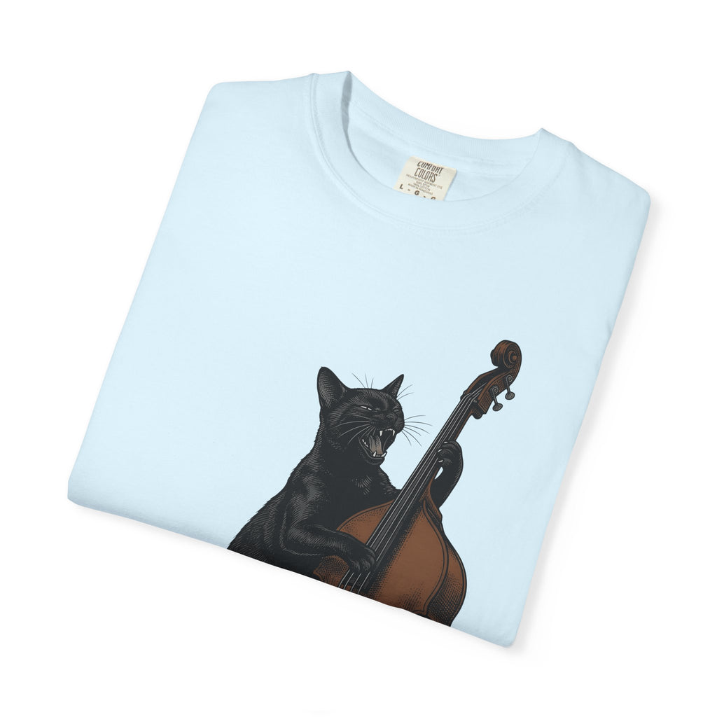 Black Cat Guitar Shirt Cat Instruments Gift Women Retro Tee Cat Guitar T-Shirt Cat Fan Fifties Tshirt Music Graphic Sketch Instrument Tshirt