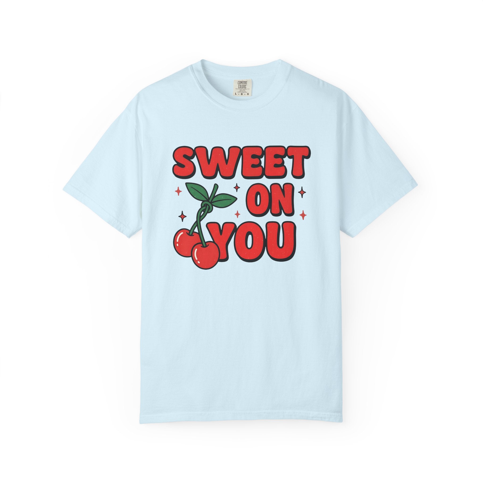 Cherry Print Shirt St. Valentine's Day Partners Gift Women Colorful Tee Cherry T-Shirt Valentine Fan Vibrant Tshirt Couples Graphic Classic