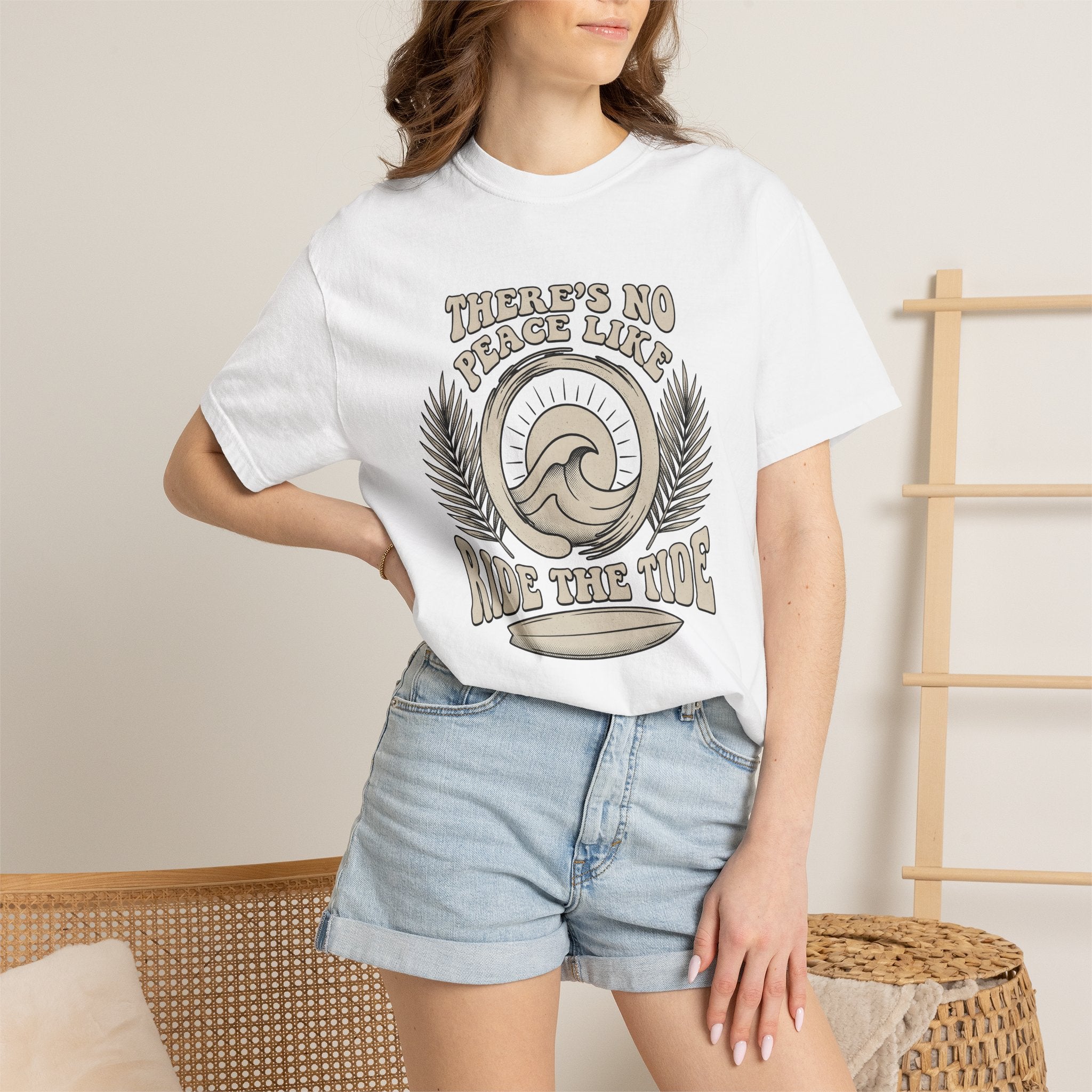 Sea Sunlight Shirt Surfing Seaside Gift Women Shabby Chic Tee Ocean T-Shirt Surfer Fan Coastal Graphic Tshirt Sketch Longboard Tshirt