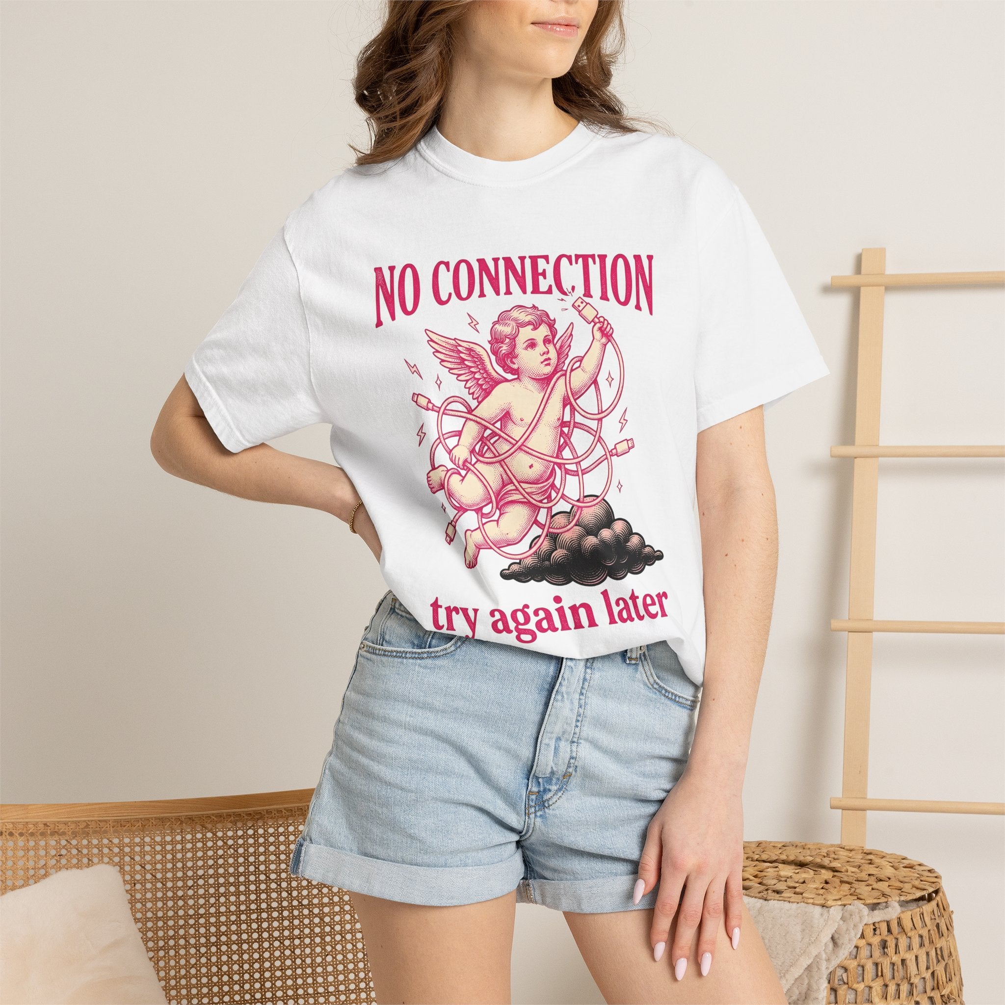 Cupid Drawing Shirt St. Valentine's Day Comedy Gift Women Old-Fashioned Tee Eros T-Shirt Valentine Fan Retro Tshirt Humor Graphic Nostalgic