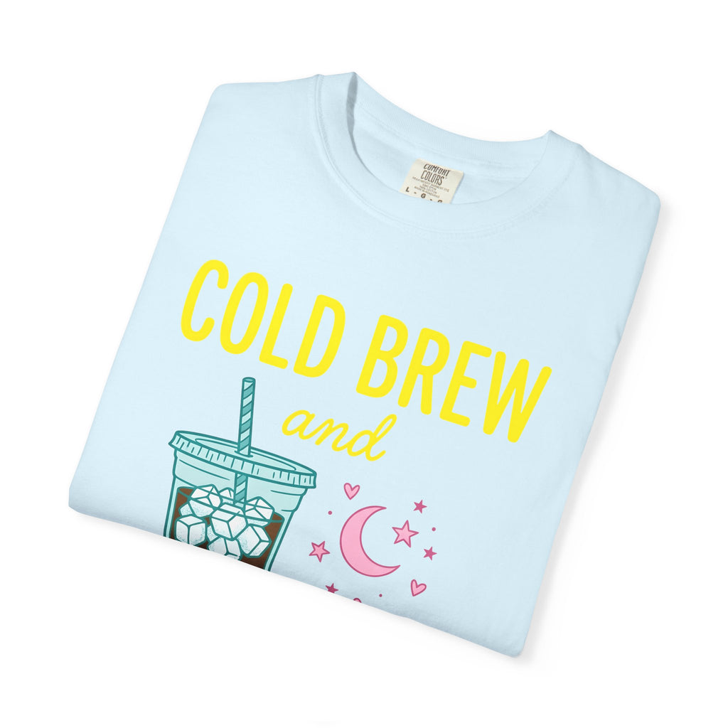 Iced Coffee Shirt Coffee Breakfast Gift Women Playful Tee Cold Brew T-Shirt Coffee Fan Caffeinated Graphic Morning Illustration Minimalist