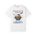 Grill Barbecue Shirt America/4th Of July Smoker Gift Women Classic Tee Bbq T-Shirt Independence Day Fan Retro Tshirt Barbecue Graphic