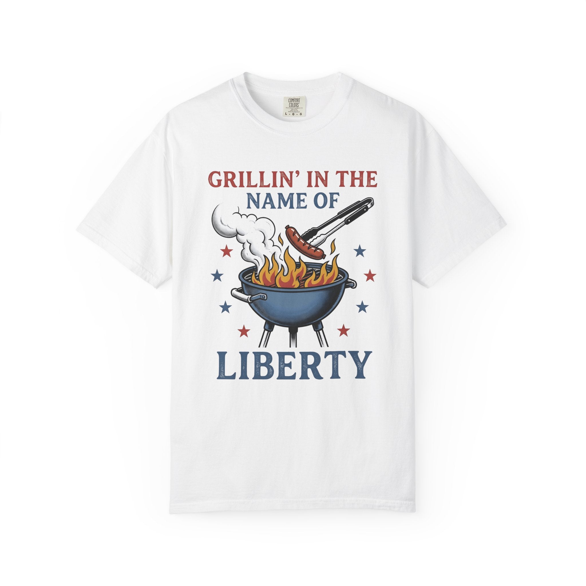 Grill Barbecue Shirt America/4th Of July Smoker Gift Women Classic Tee Bbq T-Shirt Independence Day Fan Retro Tshirt Barbecue Graphic