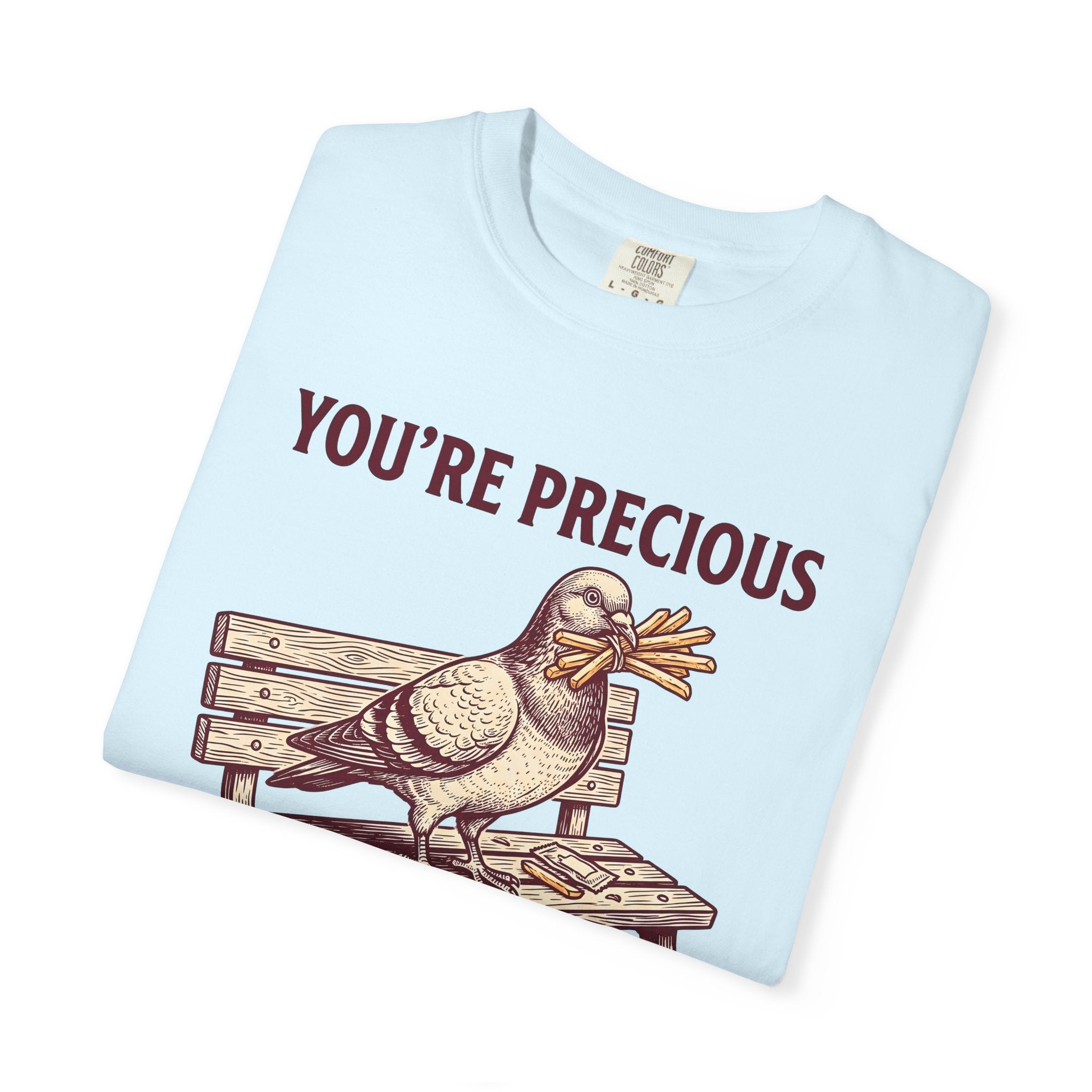 Bird Bench Shirt Funny Critter Gift Women Farmhouse Tee Bird Seat T-Shirt Humor Fan Rustic Tshirt Creature Graphic Pencil Potato Fries