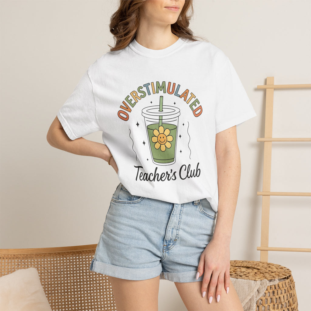 Smile Cup Shirt Teachers Latte Gift Women Whimsical Tee Mug T-Shirt Educator Enthusiast Coffee Tshirt Caffè Graphic Classic Bloom Tshirt