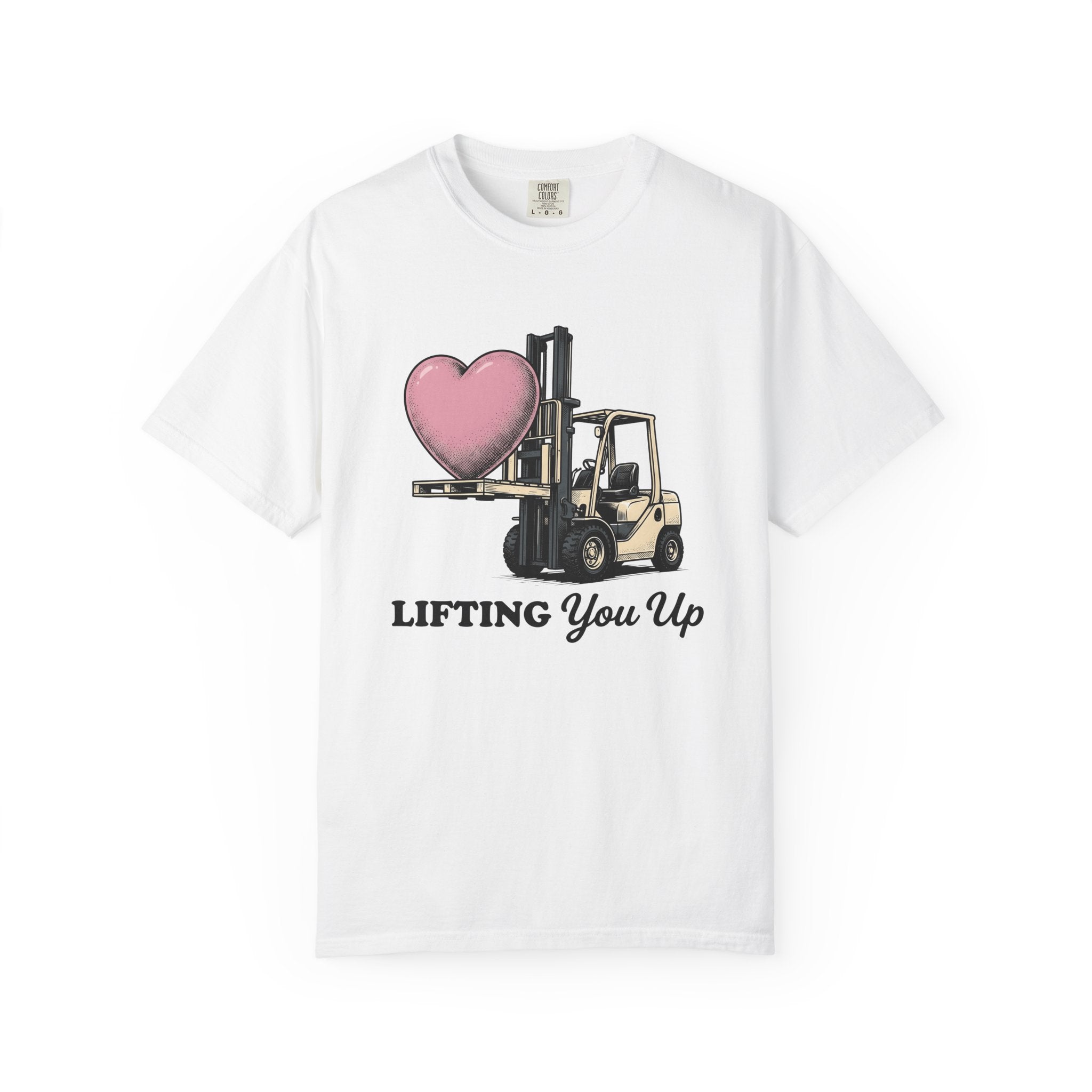Forklift Love Shirt Valentines Day Romance Gift Women Classic Tee Forklift T-Shirt Valentine Fan Retro Tshirt Love Graphic Throwback Red