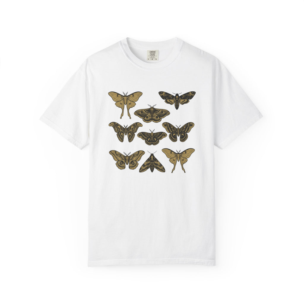 Moth Design Shirt Animals Environment Gift Women Sketch Tee Moth T-Shirt Wildlife Fan Insect Tshirt Eco Graphic Cartoon Butterfly Tshirt