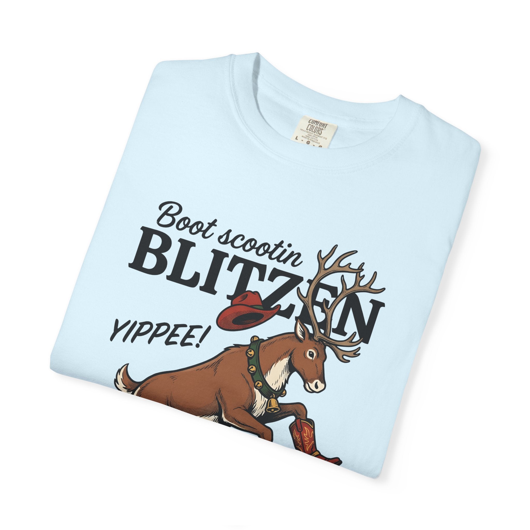 Deer Cowboy Boots Shirt Christmas Rodeo Gift Women Hand Drawn Tee Buck T-Shirt Xmas Fan Illustrated Tshirt Rodeo Graphic Classic Rancher Hat