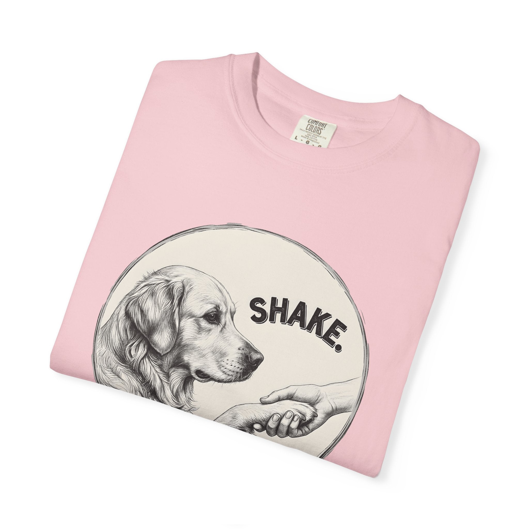 Golden Retriever Shirt Dog Pet Gift Women Hand Drawn Tee Retriever T-Shirt Dog Fan Illustrated Graphic Dog Graphic Vintage Handshake Tshirt