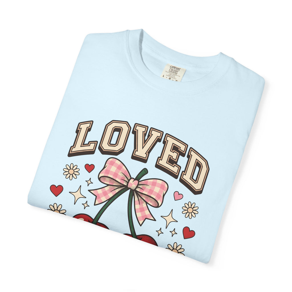 Cherry Hair Bow Shirt Valentine Fresh Fruit Gift Women Adorable Tee Hair Bow T-Shirt Cupid Fan Cute Tshirt Fruit Graphic Classic Heart