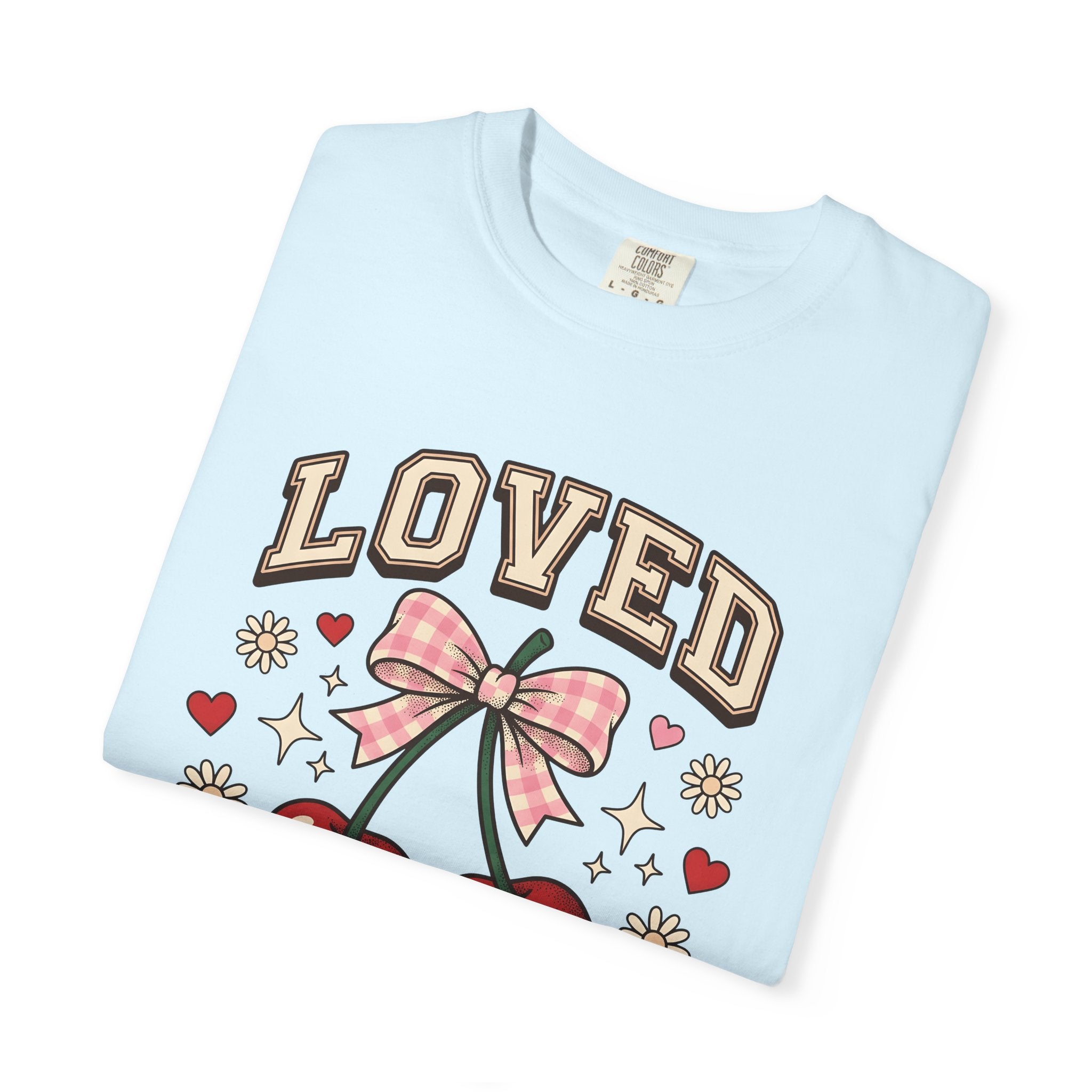 Cherry Hair Bow Shirt Valentine Fresh Fruit Gift Women Adorable Tee Hair Bow T-Shirt Cupid Fan Cute Tshirt Fruit Graphic Classic Heart