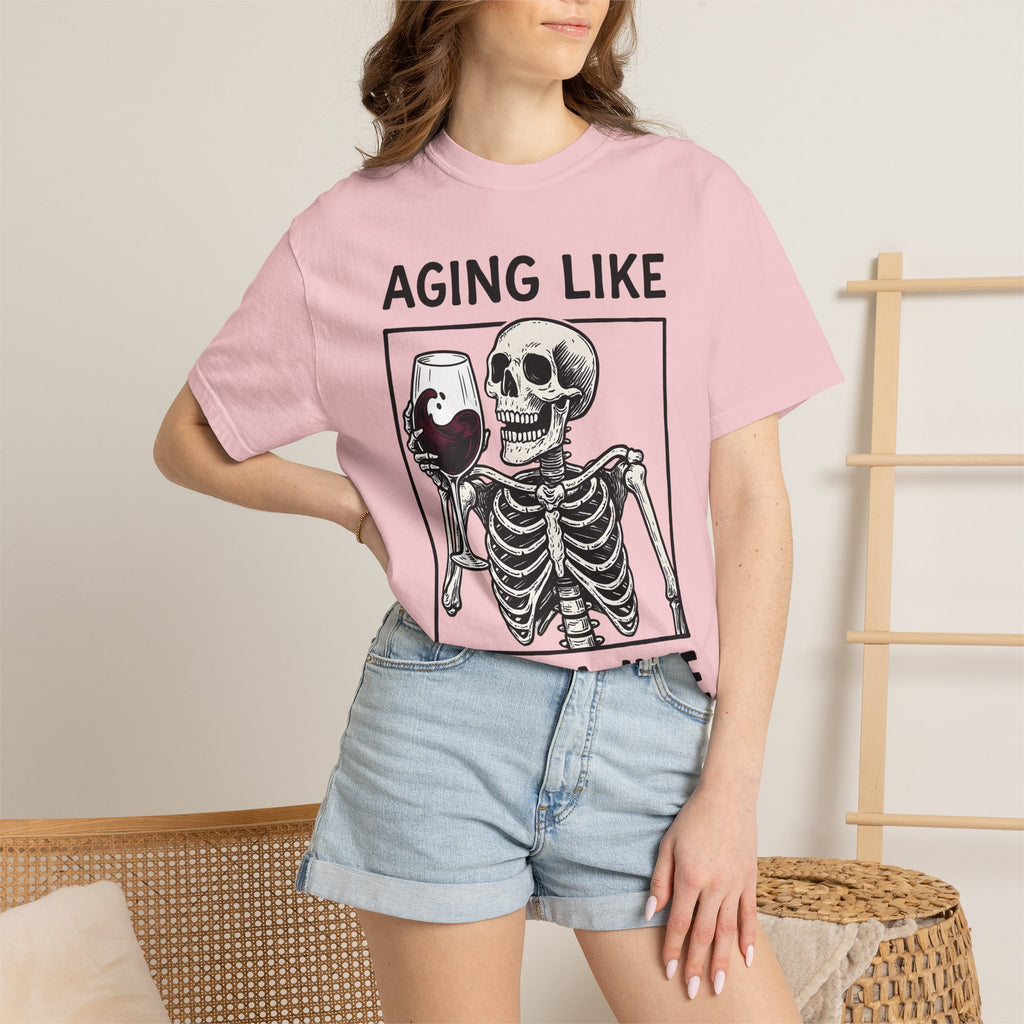 Skeleton Wine Glass Shirt Wine Humor Gift Women Vintage Tee Wine Glass T-Shirt Wine Fan Retro Tshirt Funny Graphic Hand Drawn Wine Tshirt