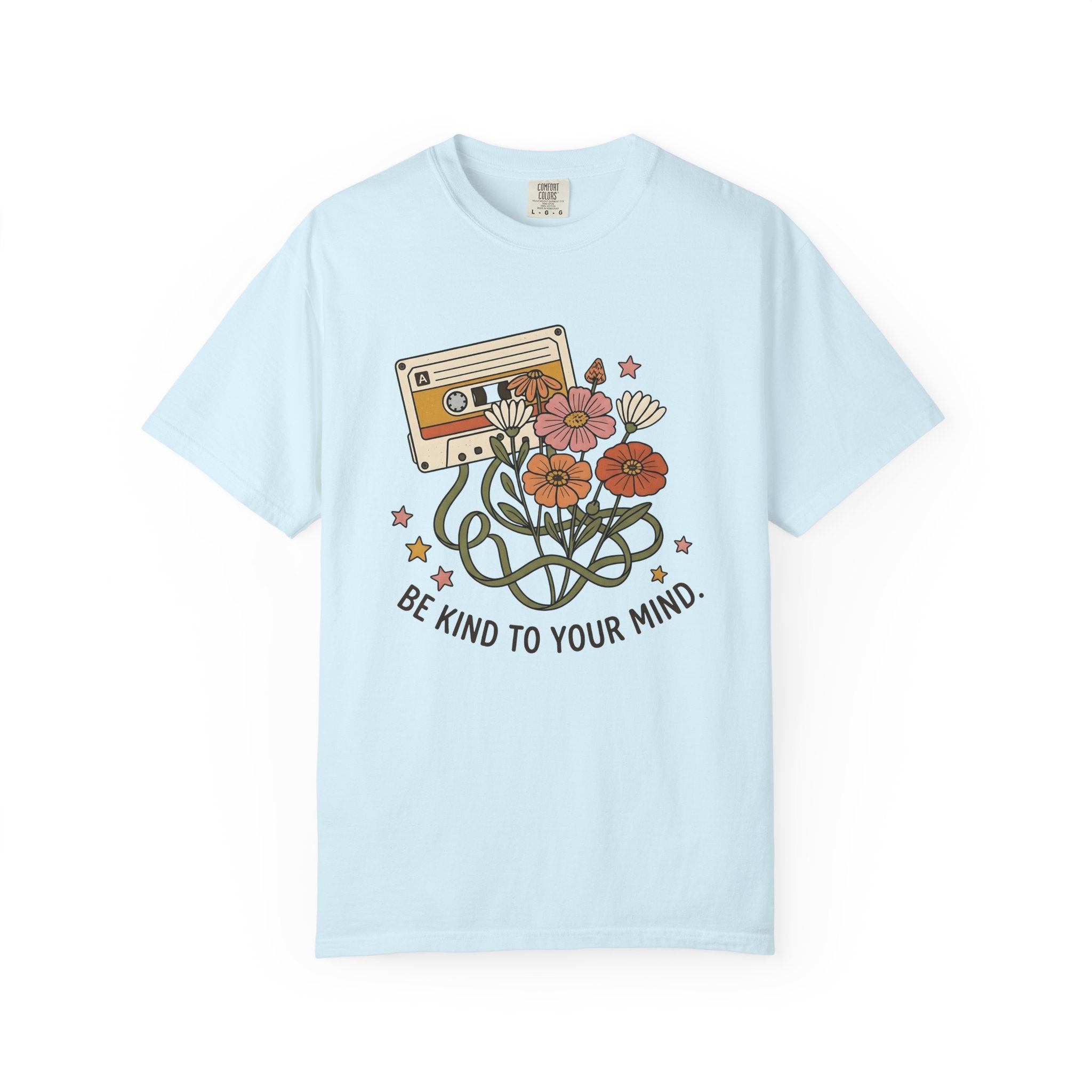 Cassette Tape Blooms Shirt Boho Chic Instruments Gift Women Sketch Tee Mixtape T-Shirt Bohemian Fan Illustrated Tshirt Guitar Graphic