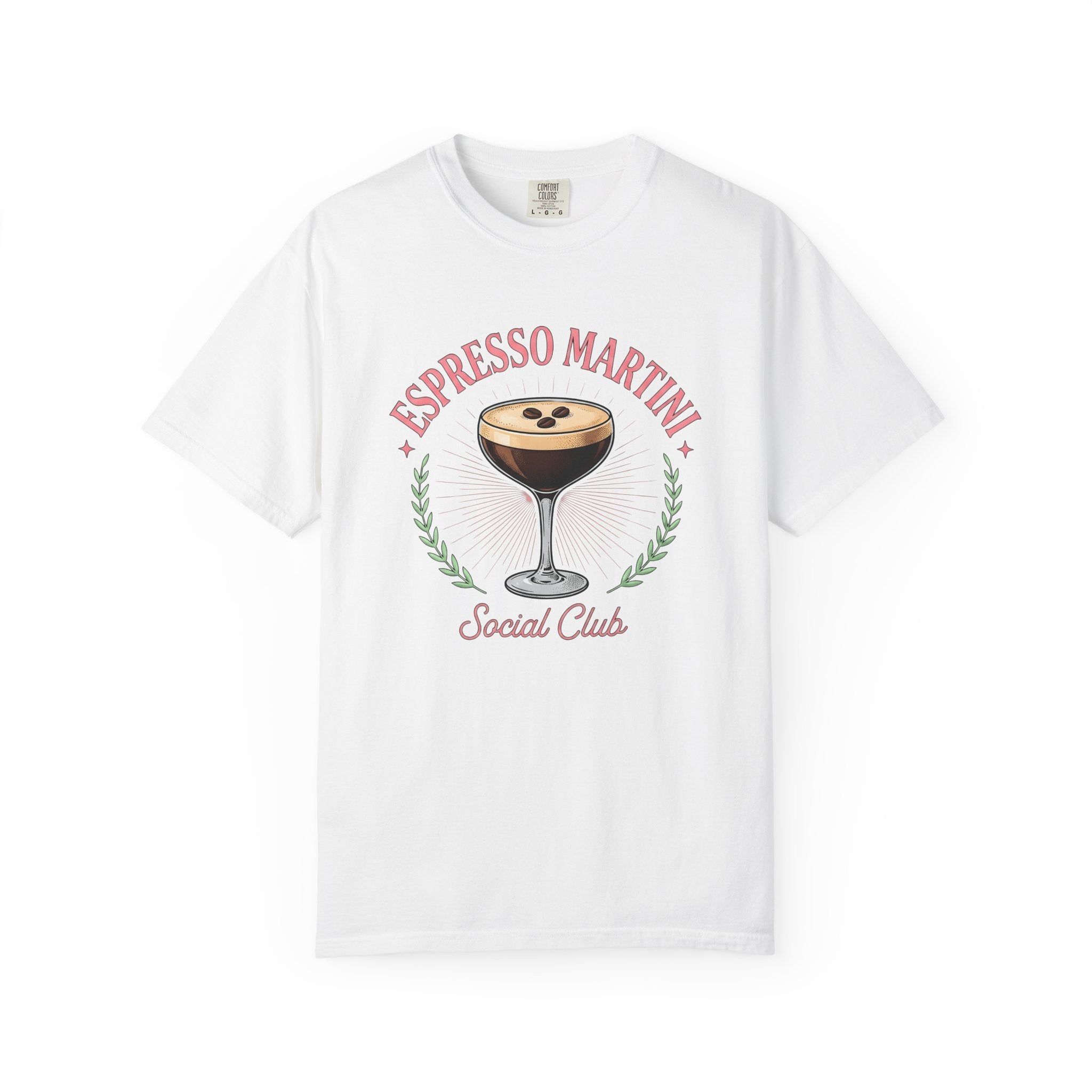 Espresso Martini Shirt Drinks Cocktail Gift Women Vintage Tee Martini T-Shirt Beverage Fan Retro Tshirt Mixed Drink Graphic Hand Drawn