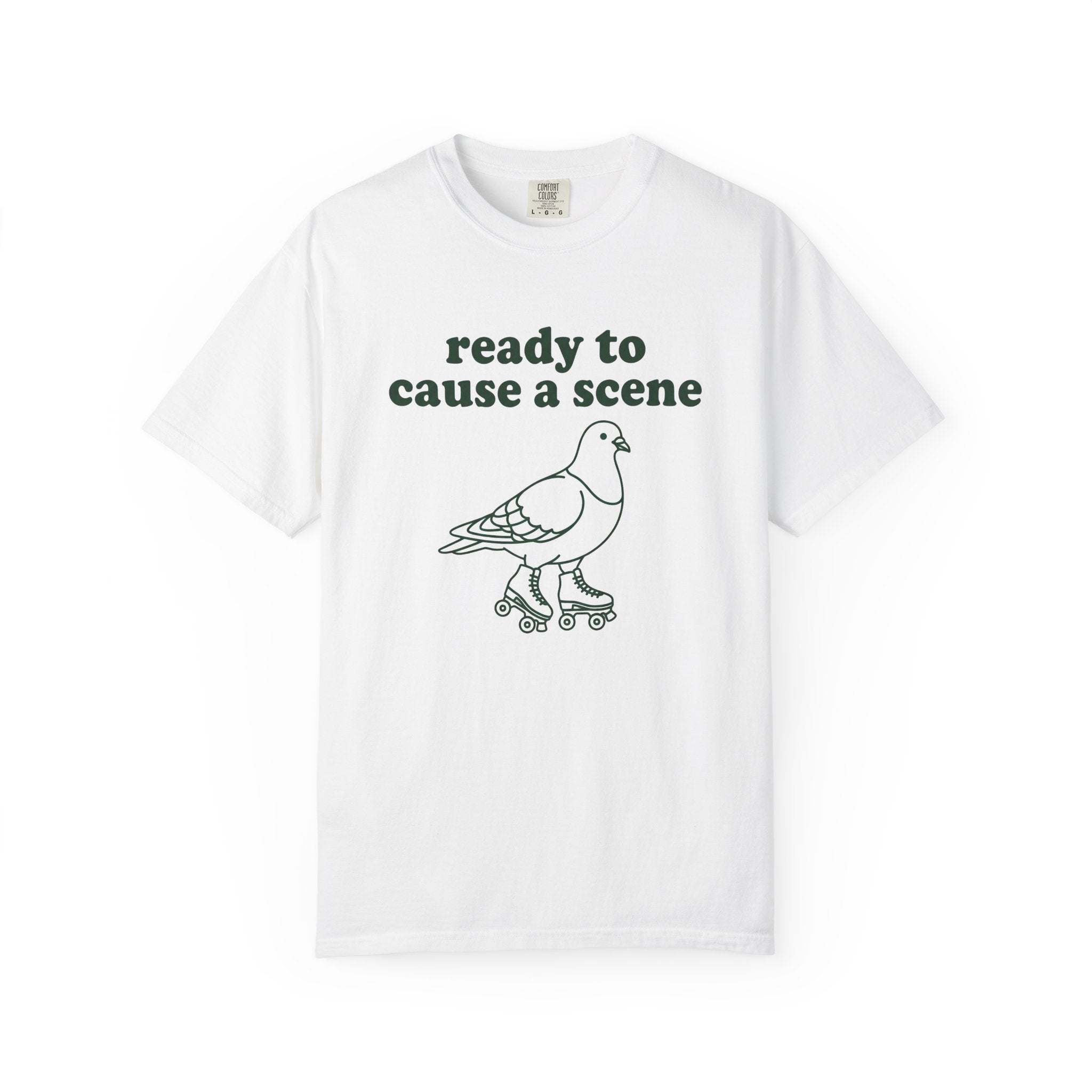 Pigeon Roller Skates Shirt Funny Animal Gift Women Minimalist Tee Roller Skater T-Shirt Humor Fan Simple Tshirt Wildlife Graphic Retro