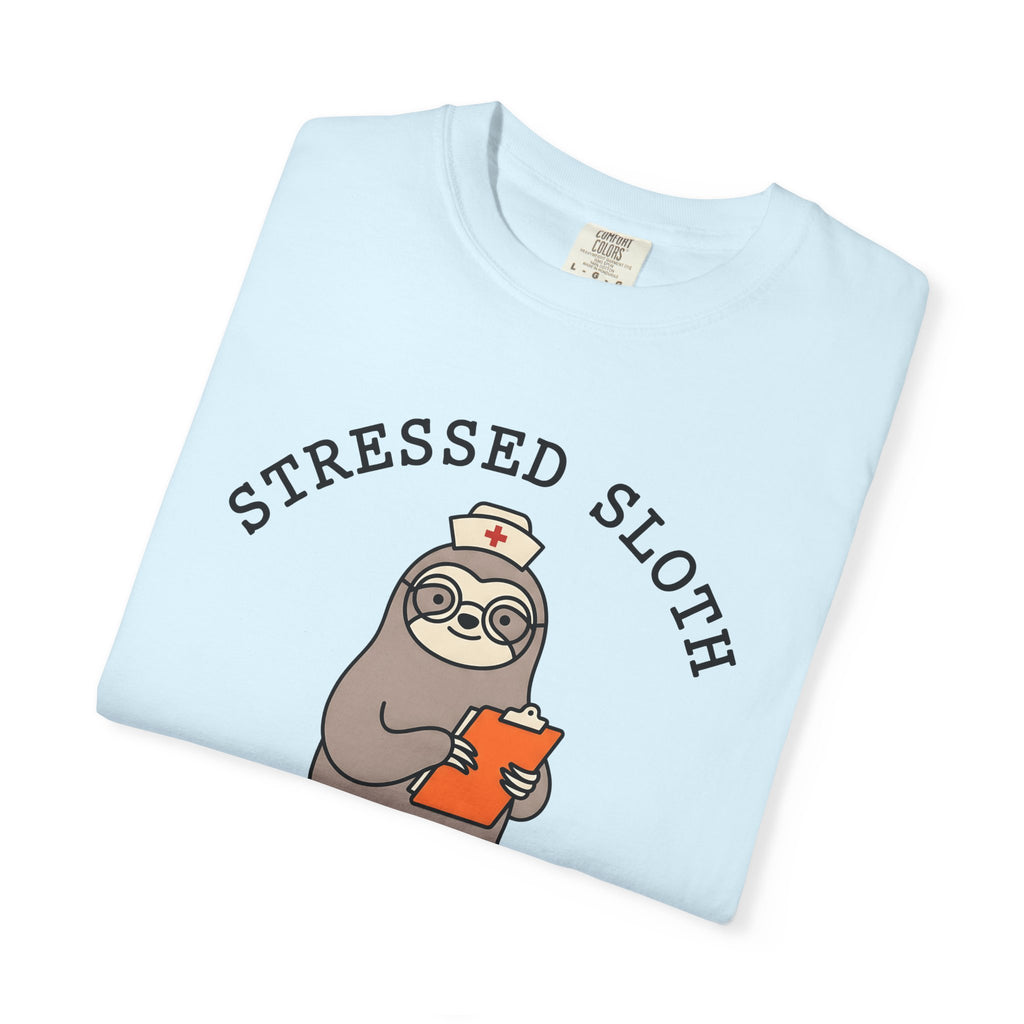 Sloth Nurse Shirt Nurses Wildlife Gift Women Comic Tee Sloth T-Shirt Nurse Enthusiast Cartoon Tshirt Wildlife Graphic Simple Clipboard