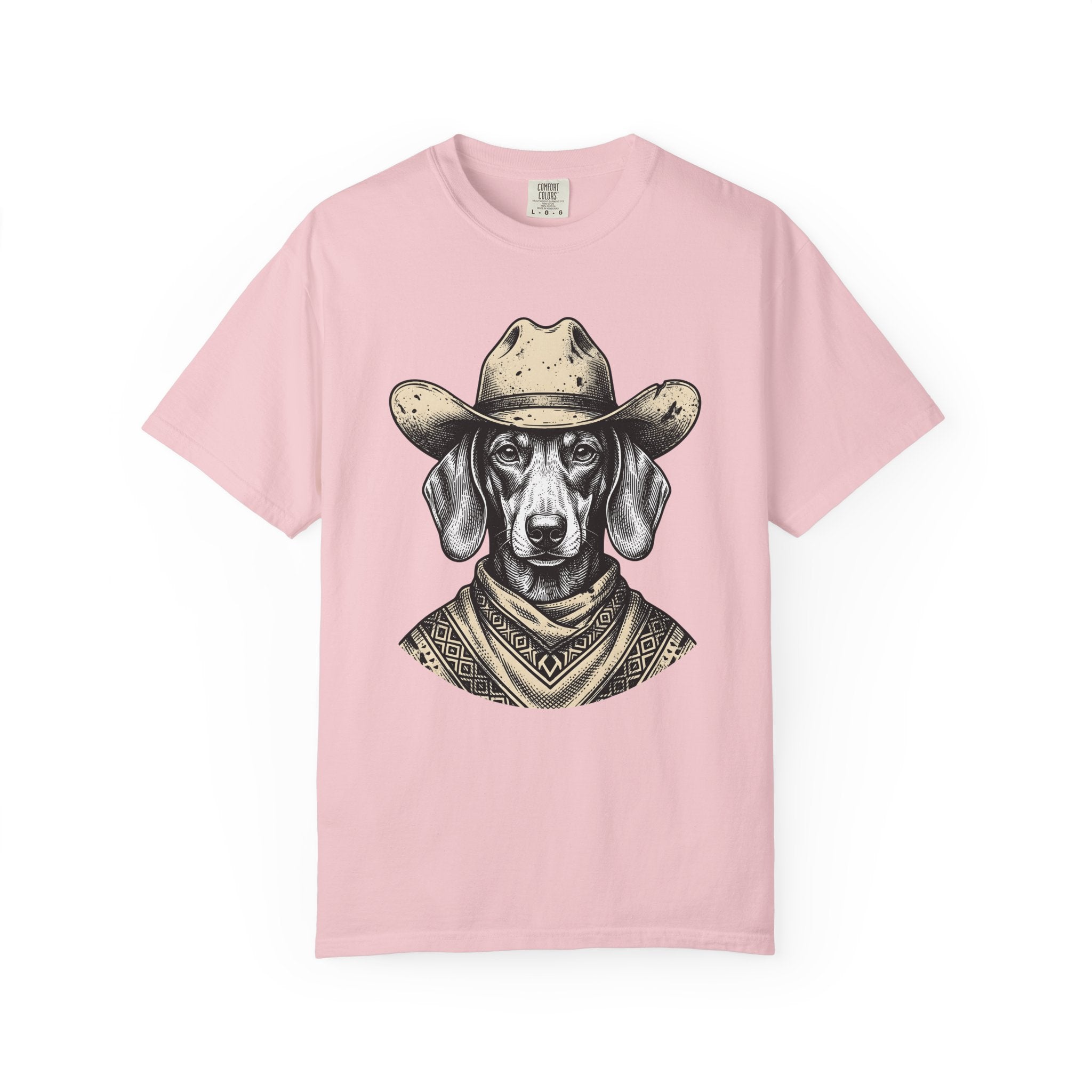 Cowboy Dog Shirt Dog Ranch Gift Women Old-Fashioned Tee Cowdog T-Shirt Dog Fan Retro Tshirt Farm Graphic Doodle Kerchief Tshirt