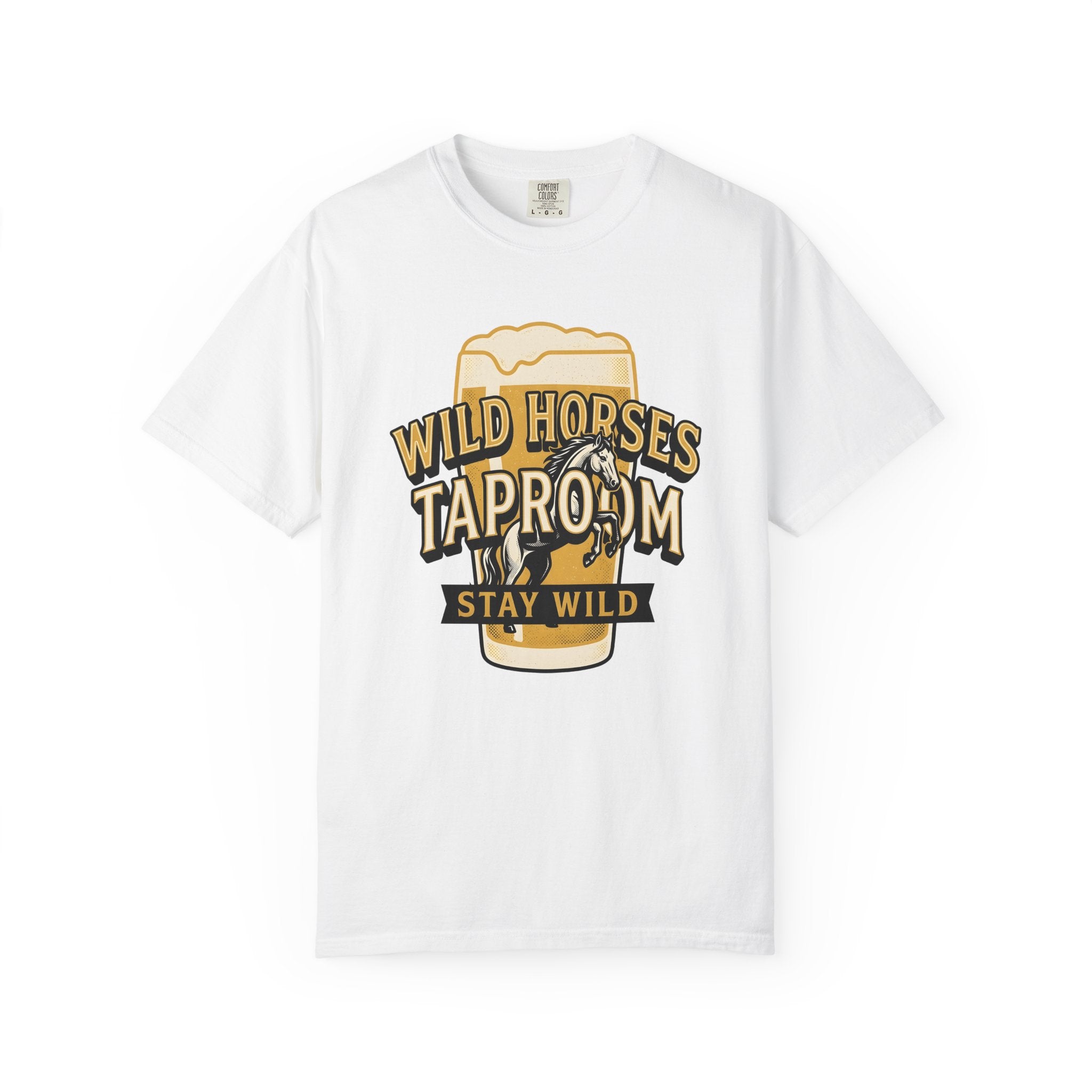 Horse Ale Glass Shirt Beer Western Wear Gift Women Flat Graphic Tee Beer Glass T-Shirt Beer Fan Graphic Tshirt Cowboy Graphic Hand Drawn