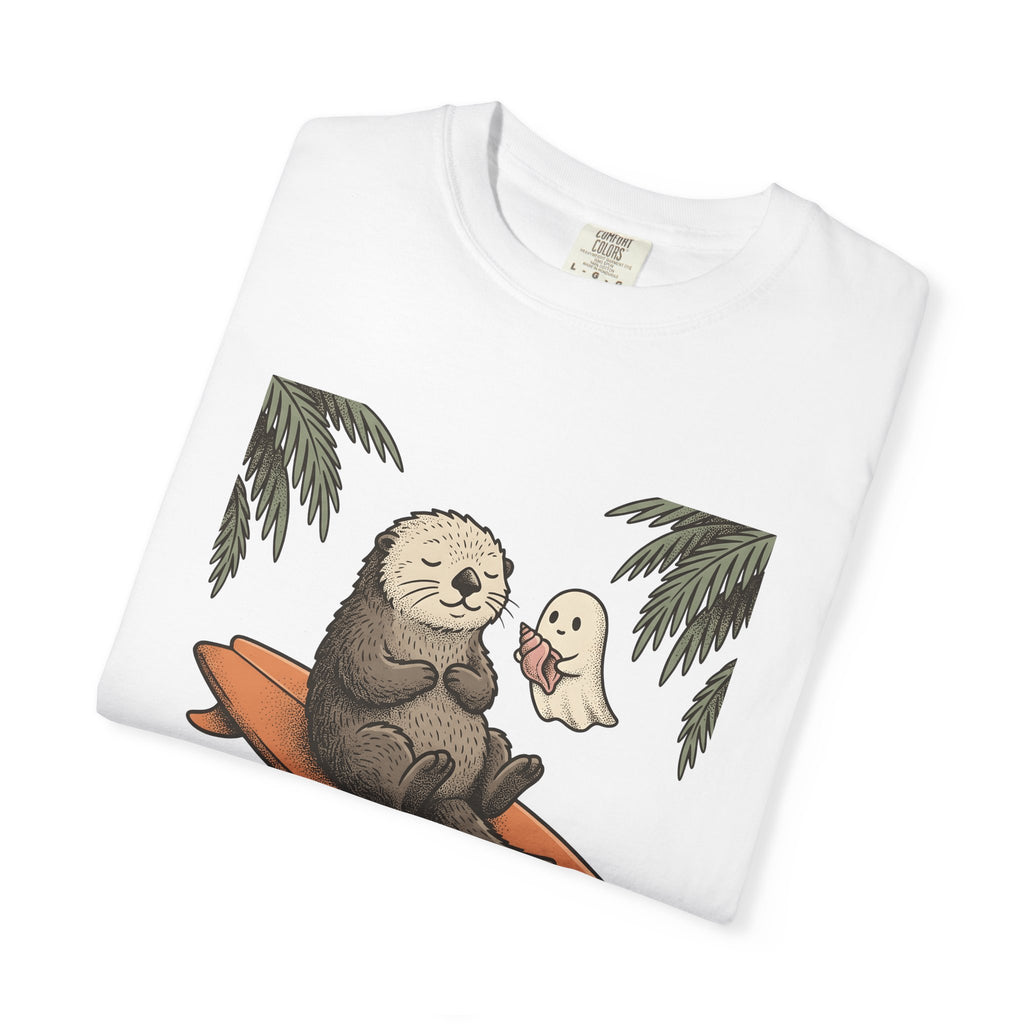 Otter Board Shirt Sports Shore Gift Women Adorable Tee Surfboard T-Shirt Athlete Fan Boho Tshirt Coastal Graphic Retro Spirit Tshirt