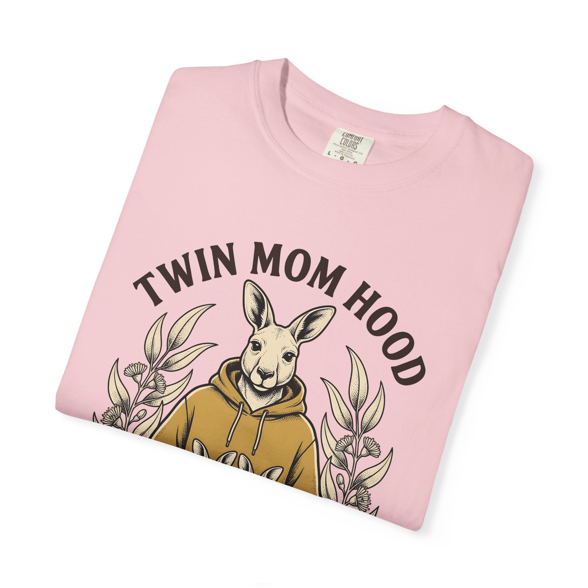 Kangaroo Hoodie Shirt Mom Animal Gift Women Vintage Tee Kangaroo T-Shirt Mother Fan Retro Tshirt Wildlife Graphic Hand Drawn Floral Tshirt