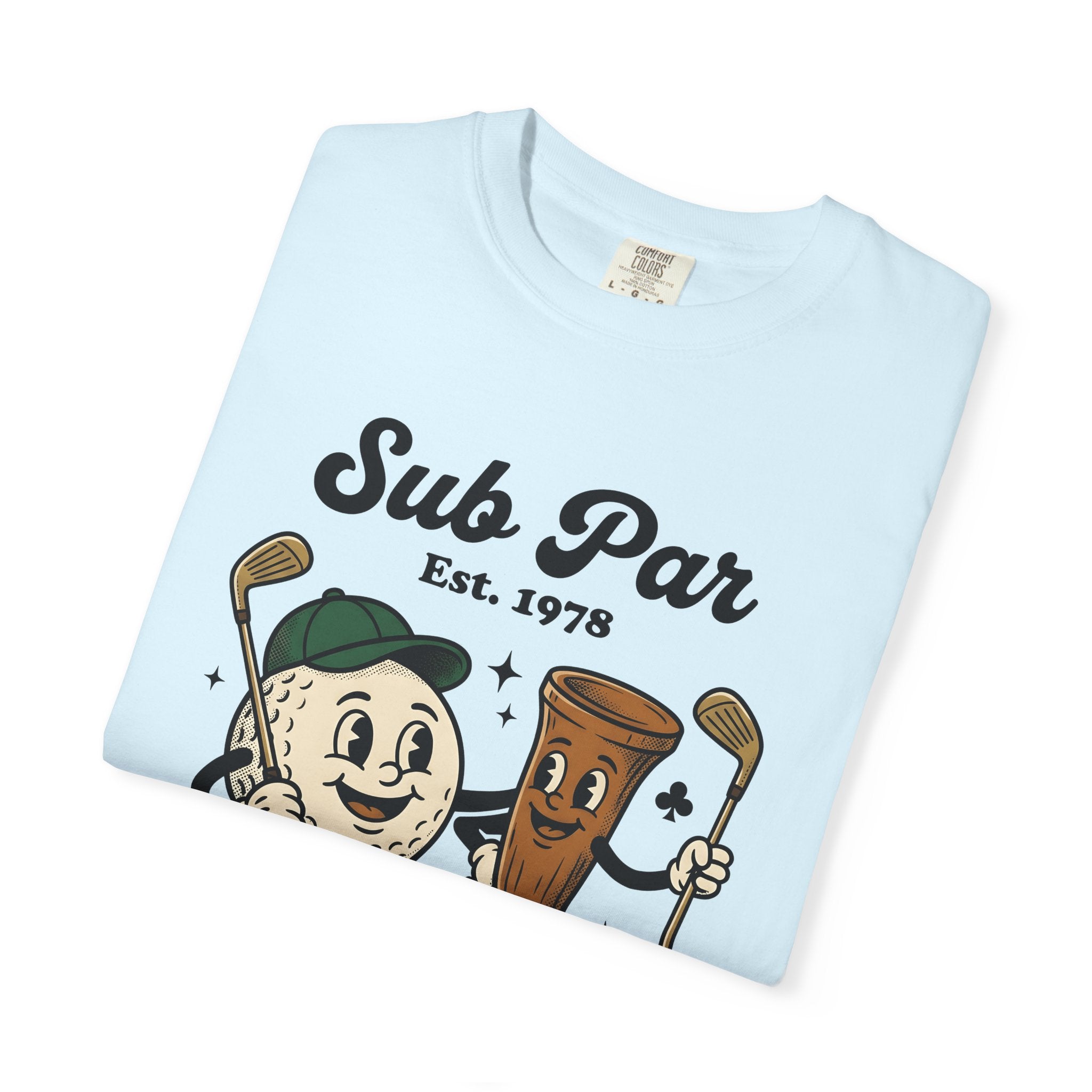 Golf Tee Ball Shirt Golf Satire Gift Women Animated Tee Golf Ball T-Shirt Golfer Fan Cartoon Tshirt Parody Graphic Hand Drawn Golf Driver