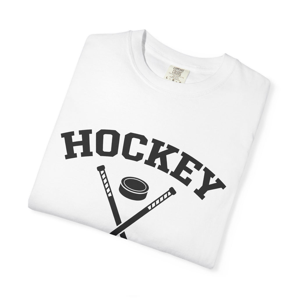 Hockey Sticks Puck Shirt Hockey Sport Gift Women Thick Tee Hockey Gear T-Shirt Hockey Fan Bold Tshirt Athletic Graphic Classic Contest