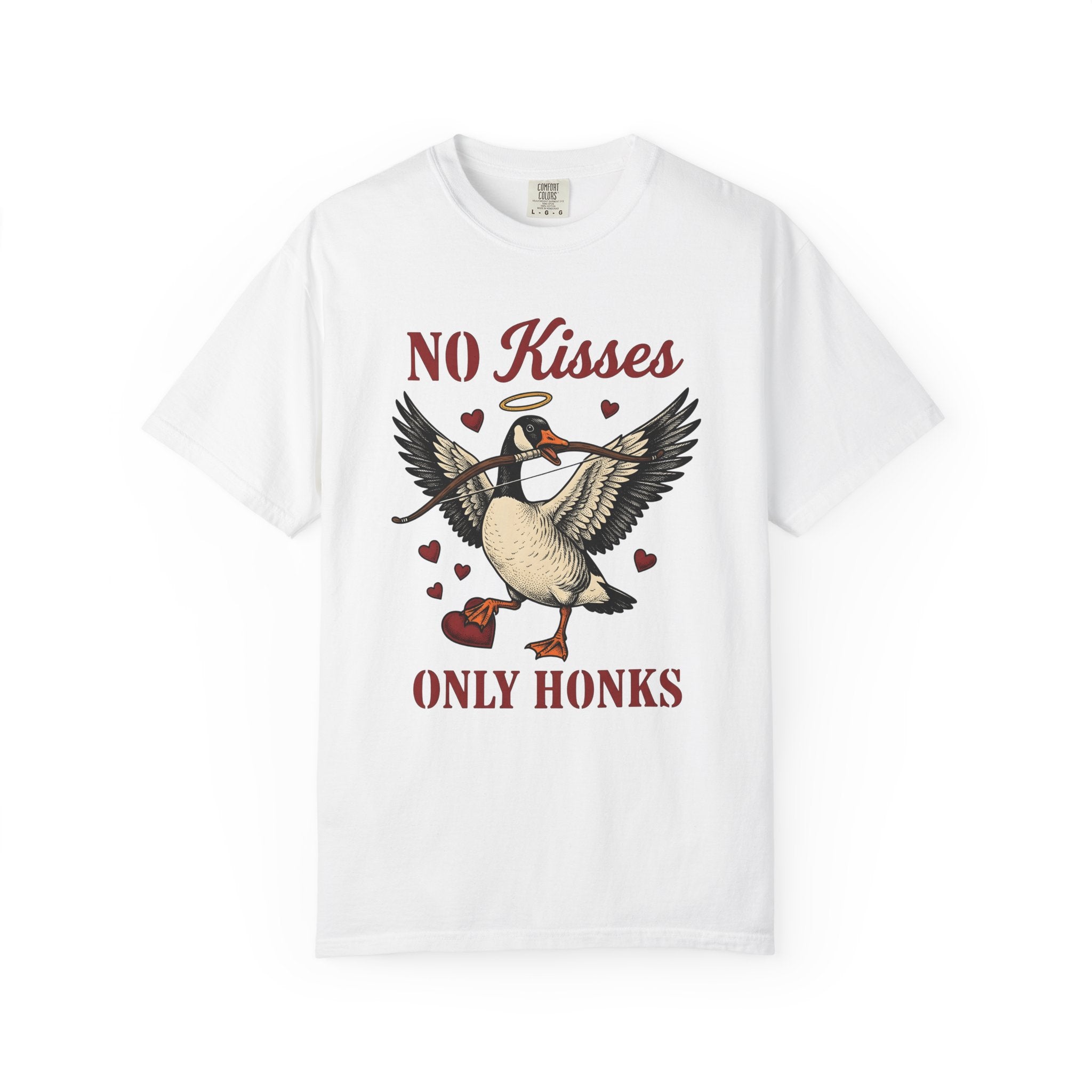 Goose Cupid Shirt Valentines Day Animal Gift Women Vintage Graphic Tee Goose T-Shirt Valentine Fan Retro Tshirt Creature Graphic Hand Drawn