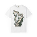 Harp Shamrock Shirt St Patrick's Day Emerald Isle Gift Women Hand Drawn Tee Shamrock T-Shirt St Patty's Fan Celtic Tshirt Ireland Graphic