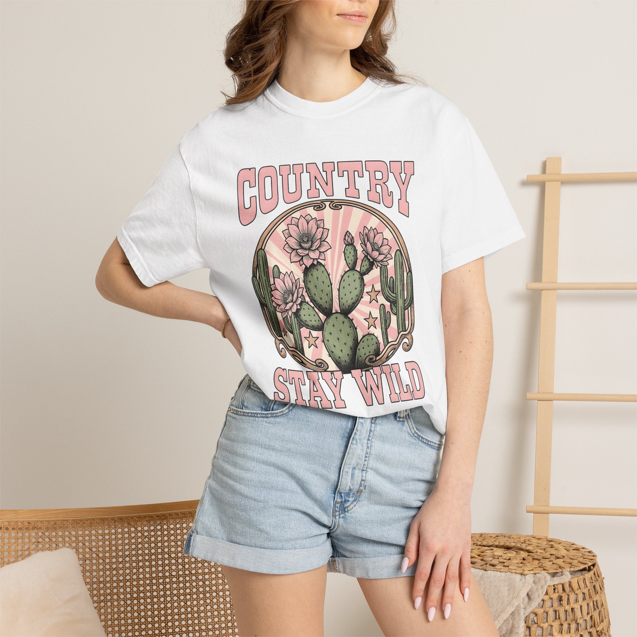Prickly Pear Blooms Shirt Cowgirl Western Gift Women Prairie Tee Cactus Flower T-Shirt Rodeo Fan Rustic Tshirt Country Graphic Antique
