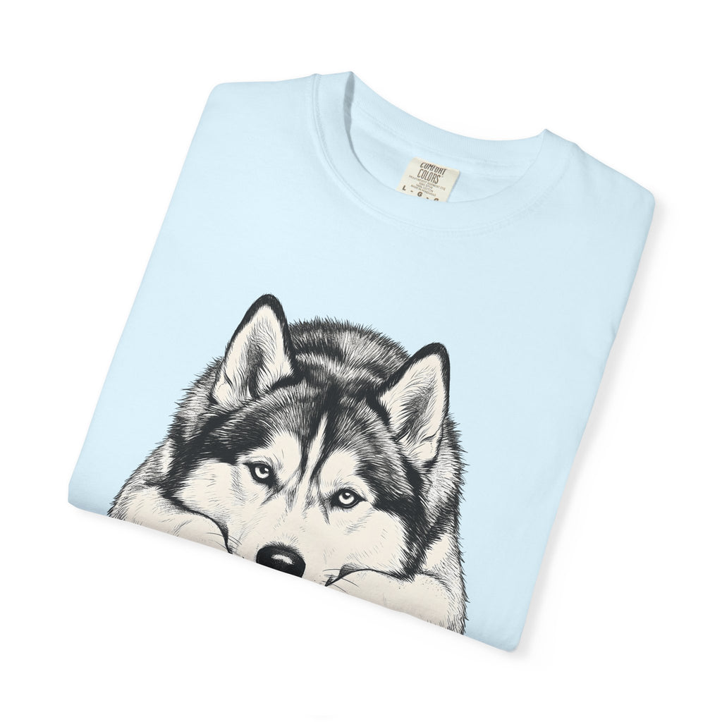 Husky Dog Shirt Dog Pet Gift Women Hand Drawn Tee Siberian Husky T-Shirt Dog Owner Fan Alaskan Malamute Tshirt Pet Graphic Minimalist Animal