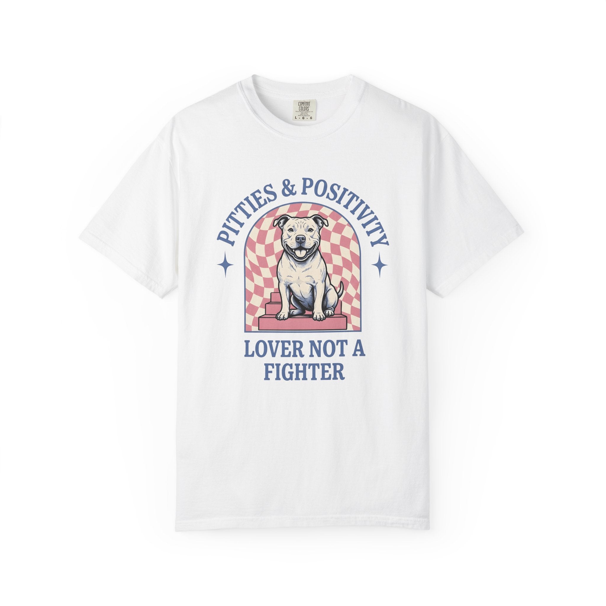 Pit Bull Dog Shirt Dog Foster Gift Women Antique Tee Bulldog T-Shirt Dog Fan Patterened Tshirt Foster Care Graphic Old School Gingham