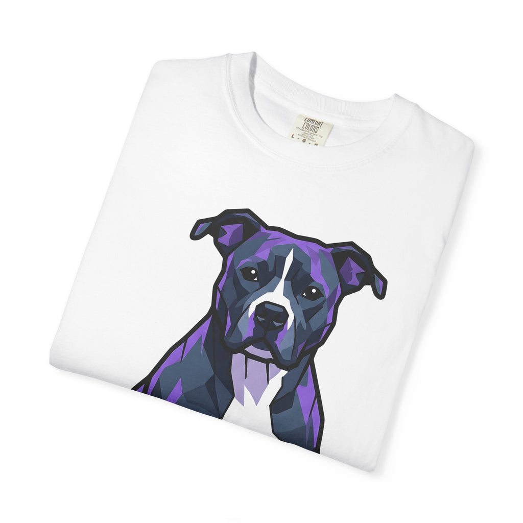 Pitbull Dog Breed Shirt Dog Creature Gift Women Faceted Tee Bulldog T-Shirt Dog Fan Piebald Tshirt Beast Graphic Sleek Star Tshirt